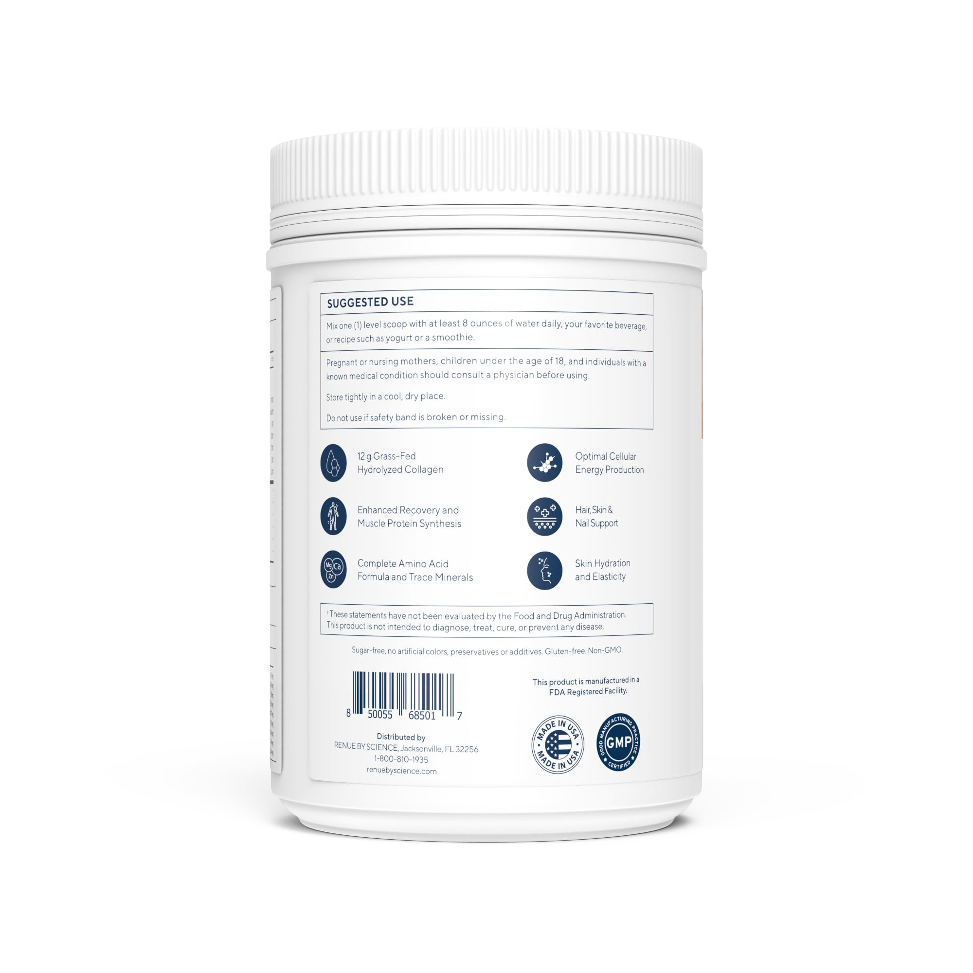 Renue By Science Skin & Body Essentials | Collagen Peptides Electrolytes Creatine & BCAA Powder | Collagen (12g) Creatine Monohydrate (4g) per Serving with Taurine & Glycine | Made in USA - Chocolate Renue By Science buy supplements canada