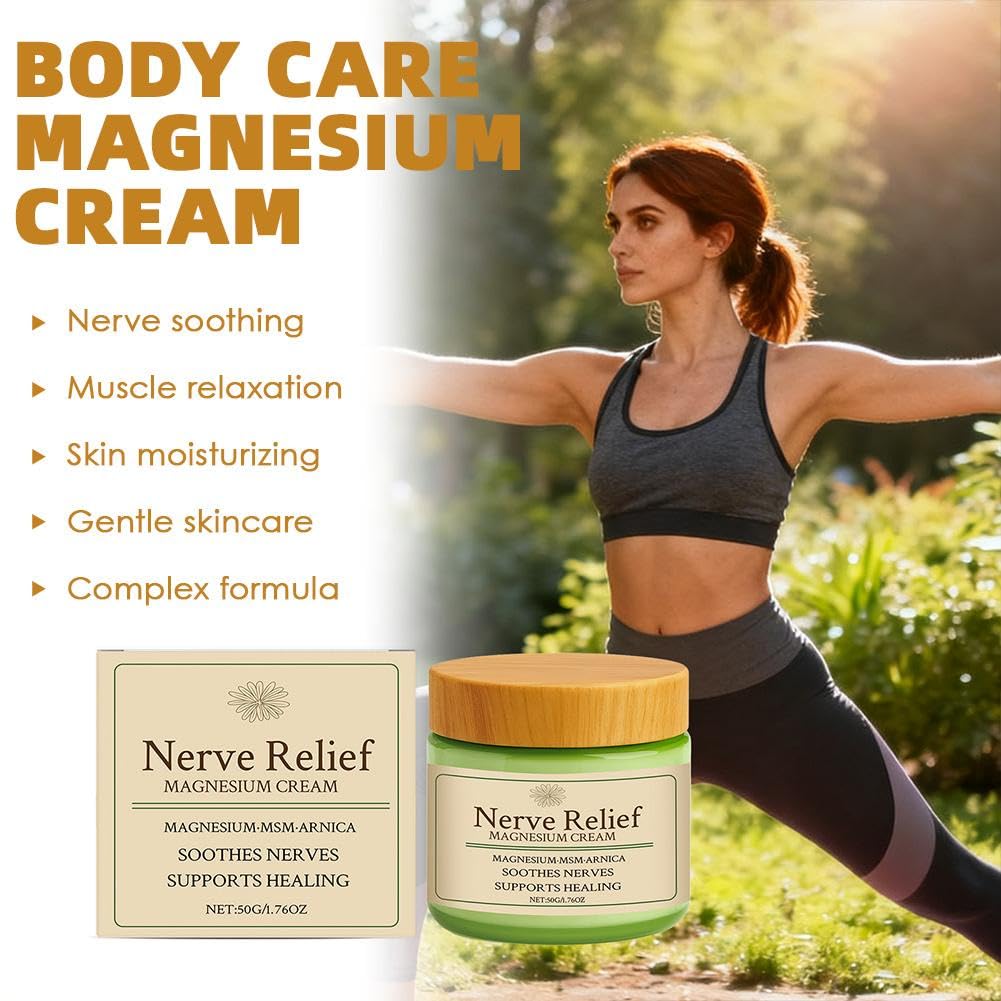 Total Relief Magnesium Cream for Nerve Relief with MSM & Arnica — Soothing Topical Support for Neuropathy & Muscle Relaxation — 2 Pack Value Set (3.52oz Total) Generic buy supplements canada