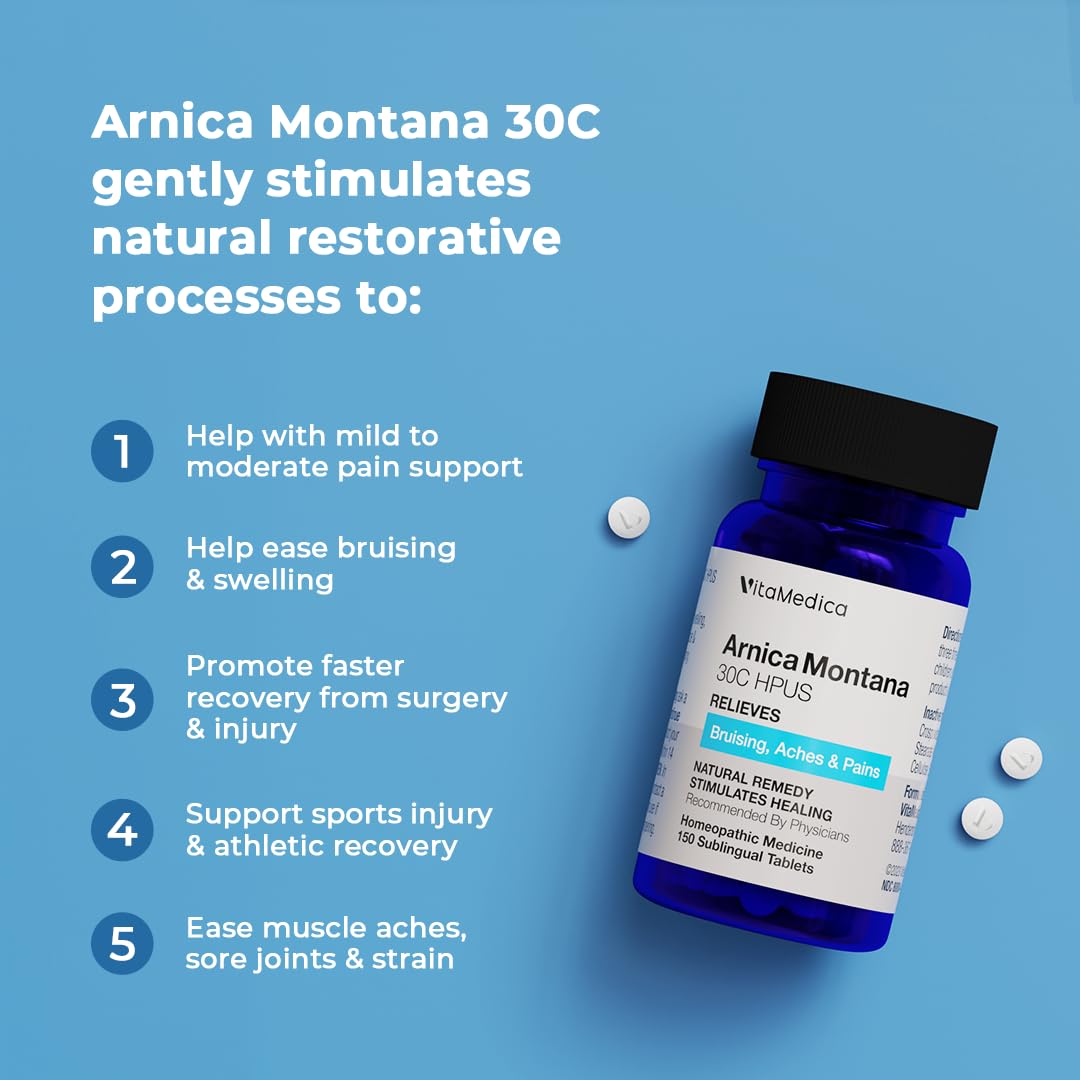 VitaMedica Arnica Montana 30C Rapid Dissolve Tablets for Natural Pain, Bruising, and Swelling Support VitaMedica buy supplements canada