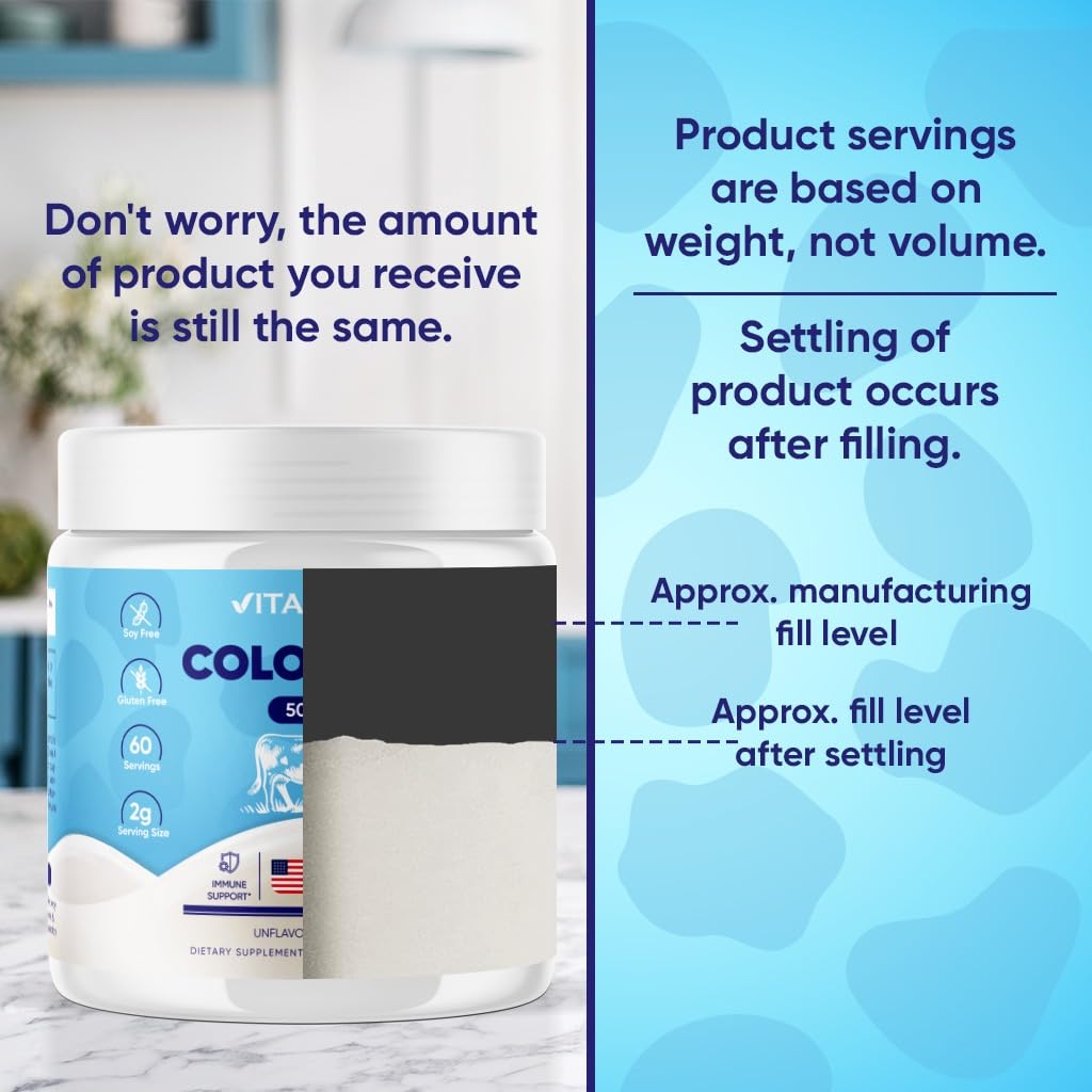 Vitamatic Bovine Colostrum Powder - 50% Highest IgG - Supplement for Gut Health Vitamatic buy supplements canada