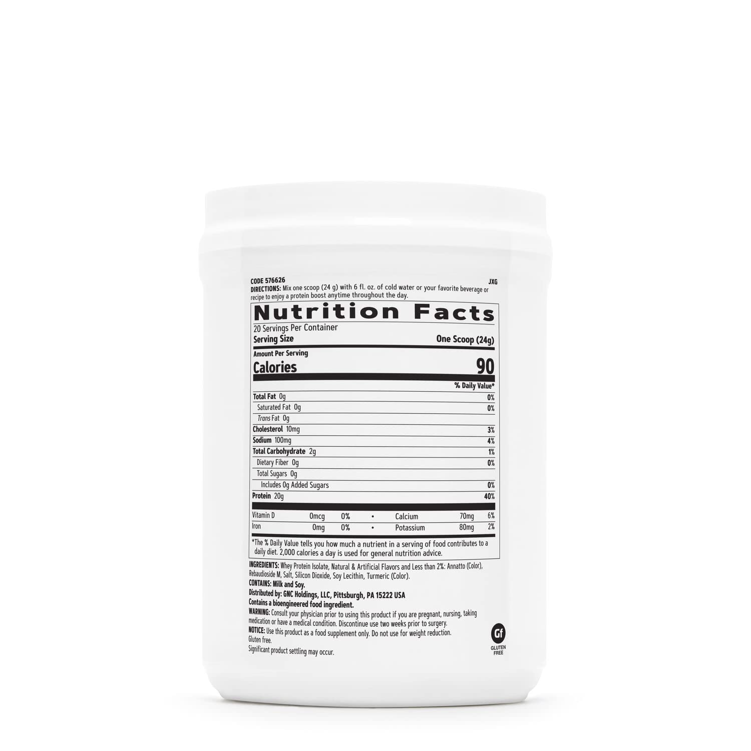 GNC Total Lean Zero Sugar Protein - French Vanilla - 20 Servings GNC buy supplements canada