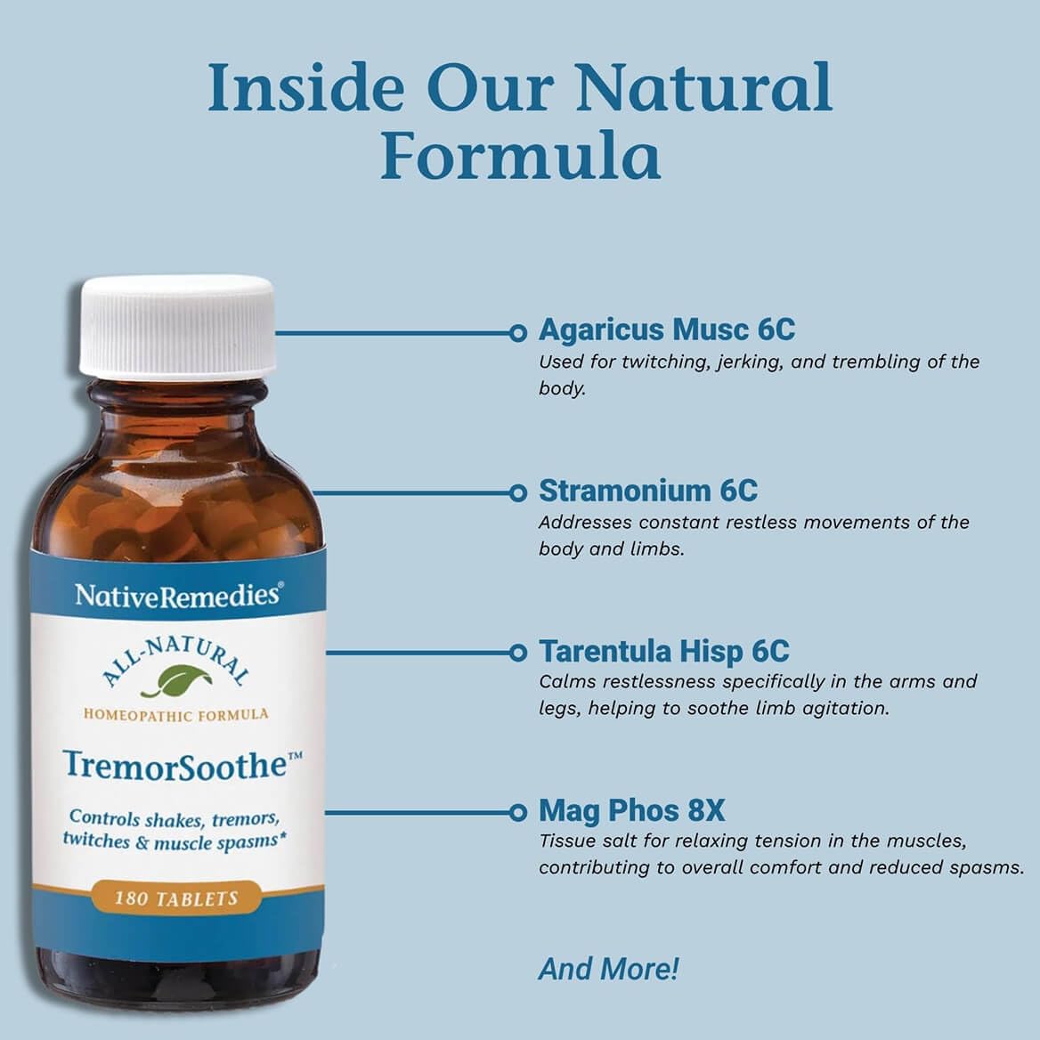 Native Remedies TremorSoothe - Natural Homeopathic Formula to Temporarily Control Shakes, Tremors, Muscle Spasms and Twitches -180 Tablets Native Remedies buy supplements canada