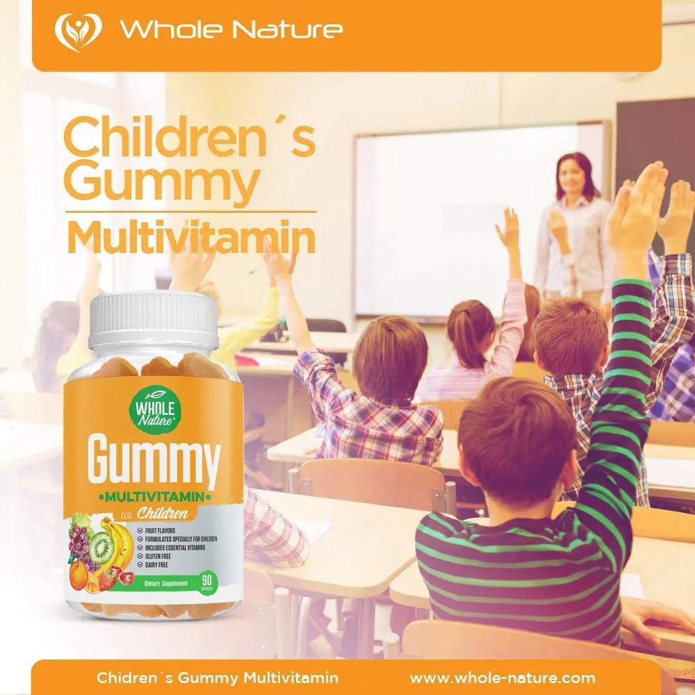 Whole Nature Kids Gummy Multivitamin - Complete Daily Essentials Childrens Vitamins and Minerals for Overall Wellness, 90 Gummies Whole Nature buy supplements canada