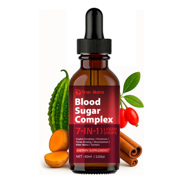 true nutra Blood Sugar Complex, 7-in-1 Formula Blood Sugar Support Supplement with Berberine, Ceylon Cinnamon, Chromium, Bitter Melon, Turmeric, Ginseng, Glucomannan (1PCS) true nutra buy supplements canada
