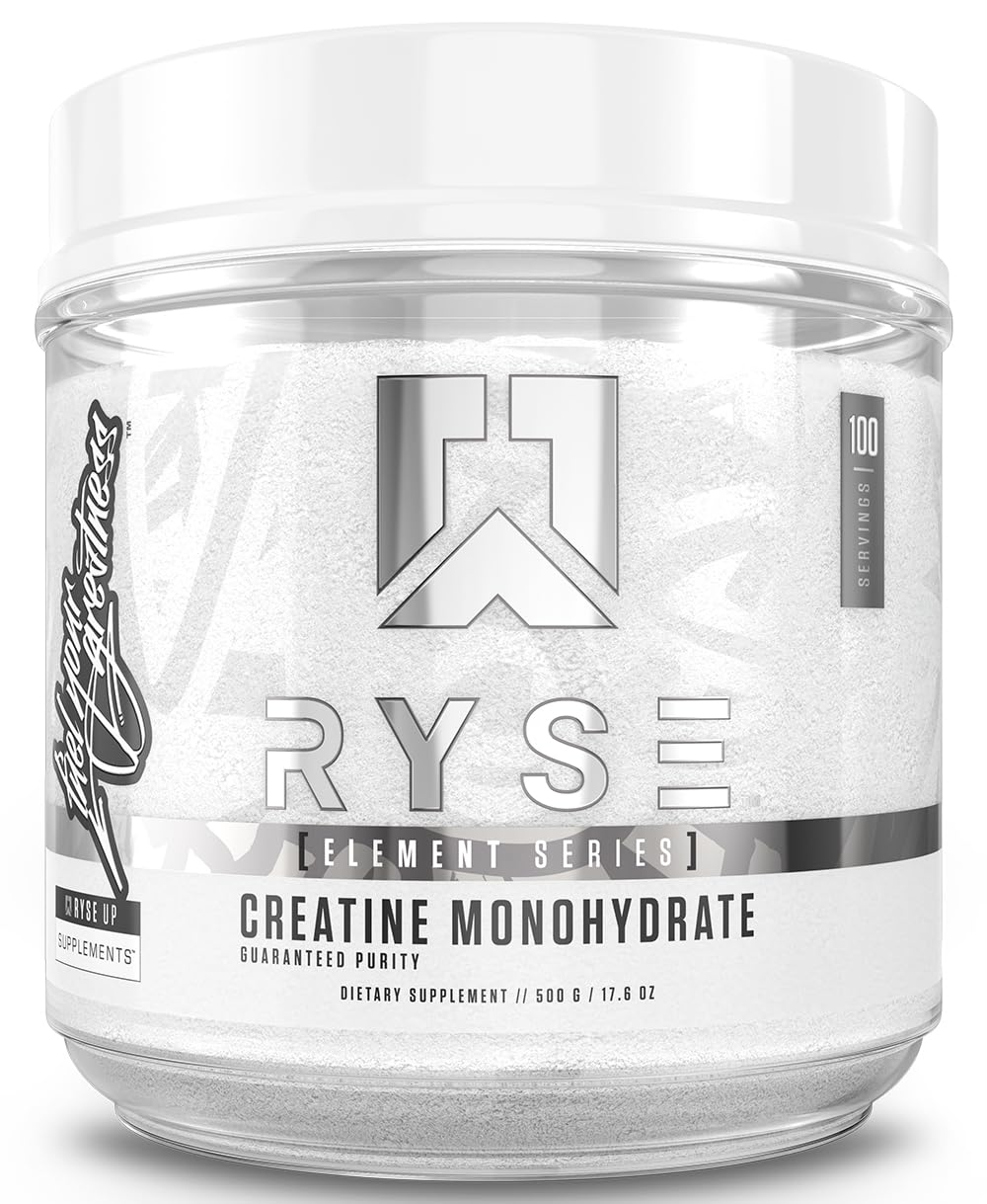 RYSE Creatine Monohydrate Powder - Unflavored - Supports Men & Women Lean Muscle Growth, Strength, Power, and Endurance - Helps Reduce Fatigue and Improve Workout Recovery - 100 Servings. RYSE Up Supplements buy supplements canada