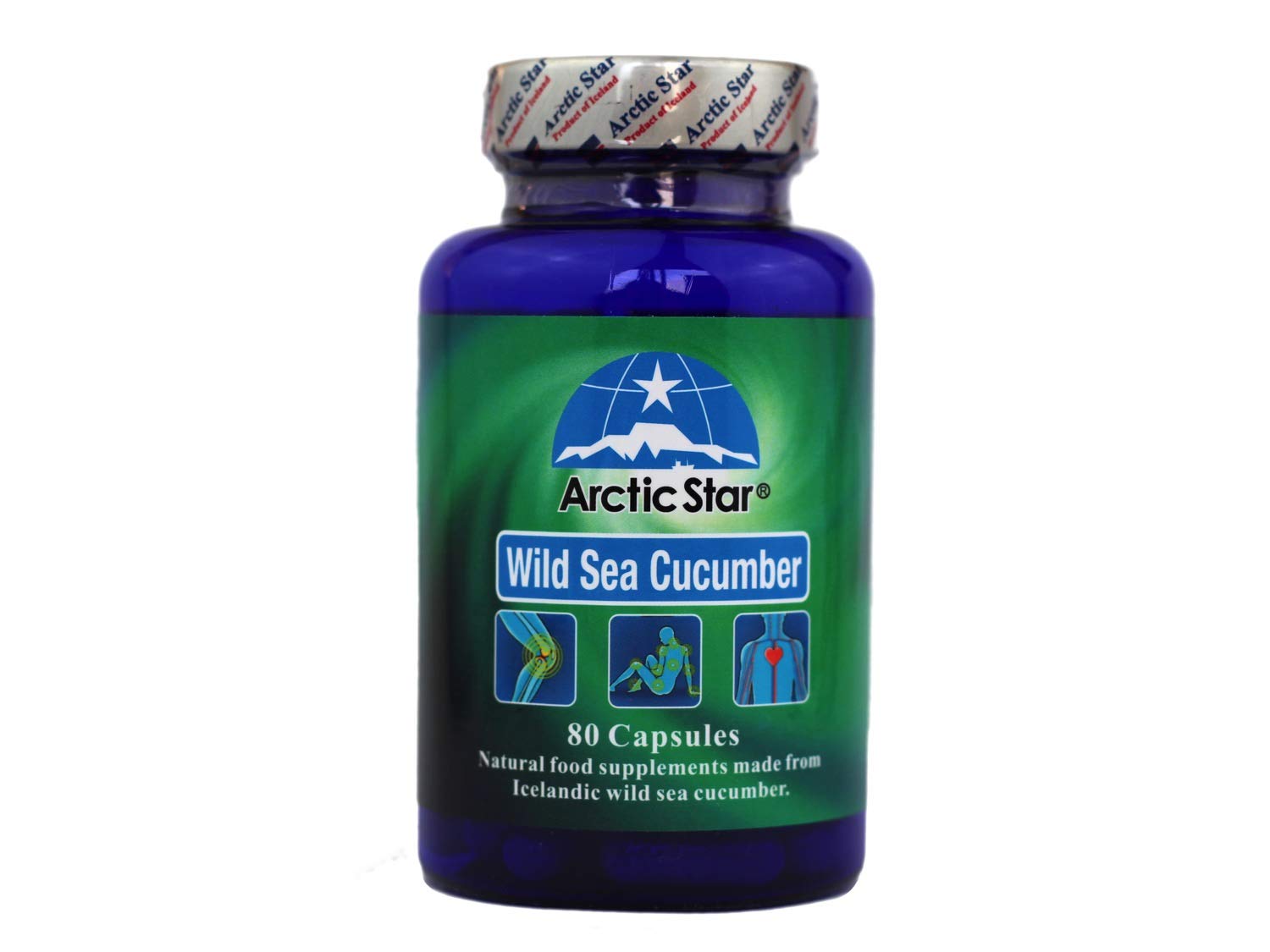 Arctic Star - Sea Cucumber Capsules - Natural Pure Iceland Atlantic Wild Caught Sea Cucumber Extract Supplement Pills - Joint Health t & Immune Health 400mg 80 Capsules/Bottle Arctic Star buy supplements canada