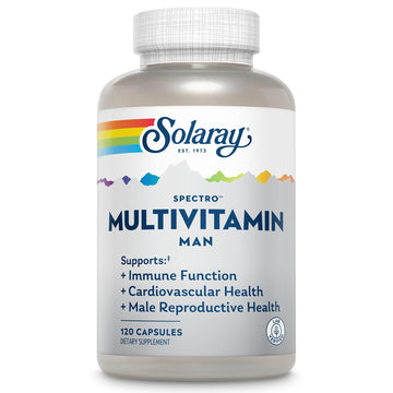 SOLARAY Spectro Multivitamin for Men - Cellular Energy, Heart Health, Immune Support - 45 Vitamins and Minerals w/Vitamin A, Vitamin C, D, Zinc, Digestive Enzymes, CoQ10, 60-Day Guarantee, 30 Serv. SOLARAY buy supplements canada