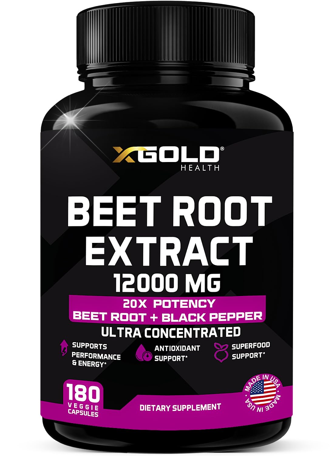 Beet Root Extract Capsules - 12000mg 20x Concentrated Beet Root Capsules Supplement X Gold Health buy supplements canada
