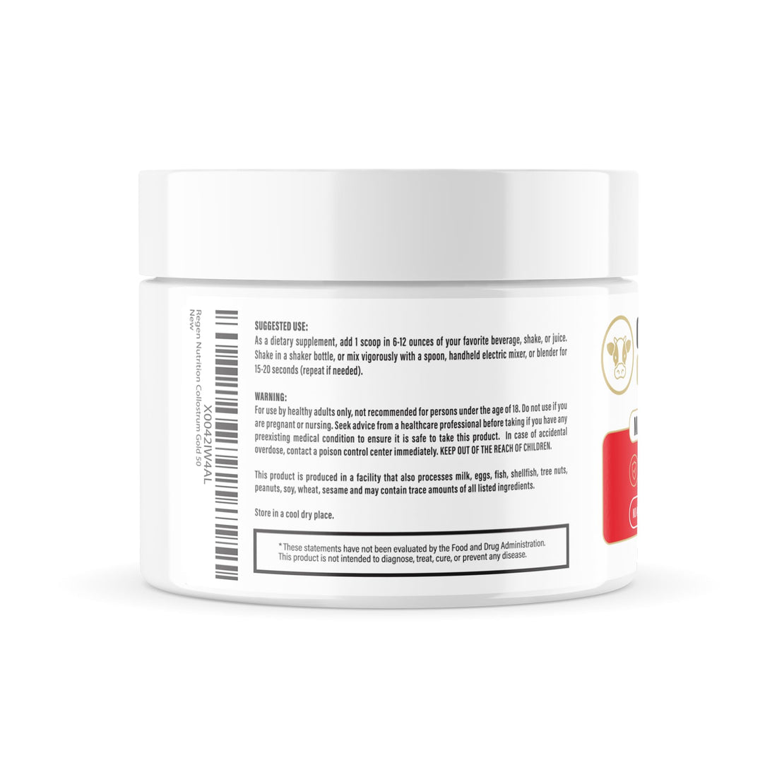 Re+Gen Nutrition Colostrum Gold 50 Bovine Colostrum Powder for Gut Health, Immune Support & Muscle Recovery – 50% IgG Concentration, Grass Fed, Gluten Free, No Artificial Ingredients Re+Gen Nutrition buy supplements canada