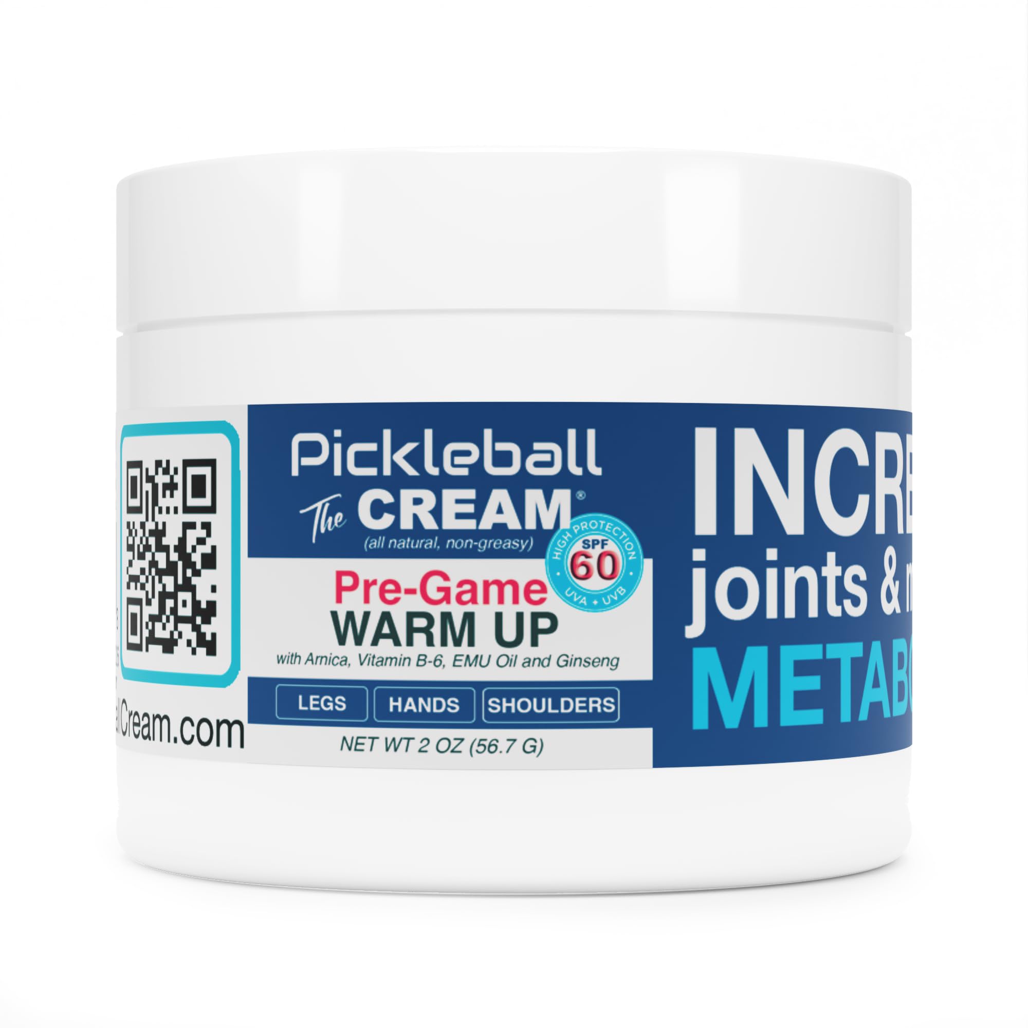 Pickleball Cream PRE-Game Warm UP SPF 60 Joint & Muscle Therapy Cream Grip Strength Pickleball Paddle Control Accurate Ball Shots Joints Muscles Metabolism Oxygen Pain Prevention Maximum Performance Pickleball Cream buy supplements canada