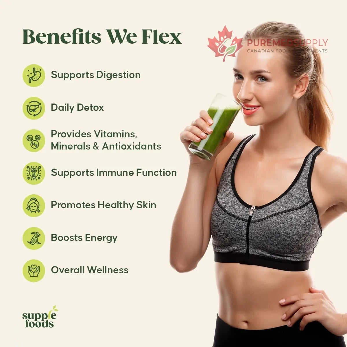 supplefoods Organic Moringa Powder 200 g / 7.05 oz | 100% Natural Green Superfood | Assists Digestion & Daily Detox | Finely Milled Moringa Leaf Powder | USDA Certified Organic Dietary Supplement supplefoods buy supplements canada