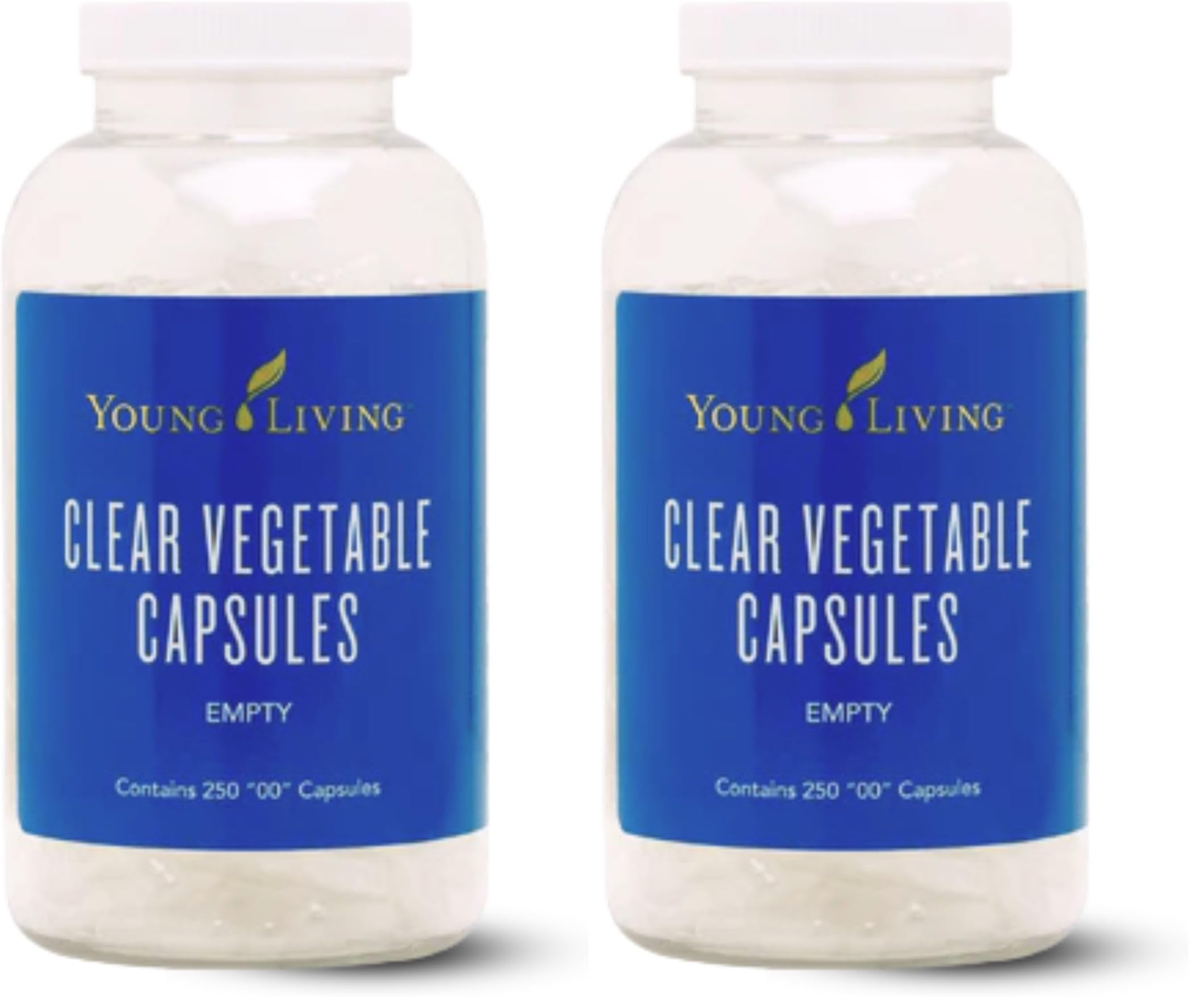 Young Living Clear Vegetable Capsules - 250 ct - Essential Oil Blends, Vitamins, Herbal Supplements, & Dietary Needs - Easy-to-Use, Vegan-Friendly, & Non-GMO (Pack of 2) Young Living buy supplements canada