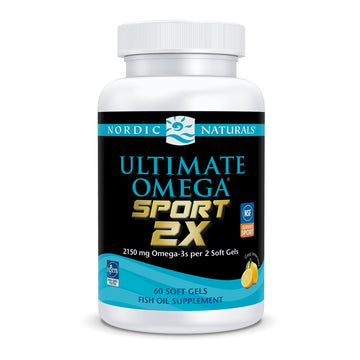 Nordic Naturals Ultimate Omega Sport 2X, Lemon Flavor - 60 Soft Gels - 2150 mg Omega-3 - NSF Certified Fish Oil with EPA & DHA - Heart & Muscle Health, Recovery - Non-GMO - 30 Servings Nordic Naturals buy supplements canada
