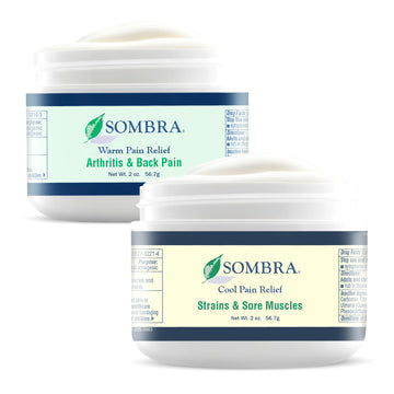 Sombra Warm & Cool Pain Relief Gel, Warm Relief for Arthritis and Chronic Pain Pre-Workout Muscle Rub, Cold for Swelling, Soreness, Post-Workout, Free of Artificial Fragrances, 2oz Per Jar Sombra buy supplements canada