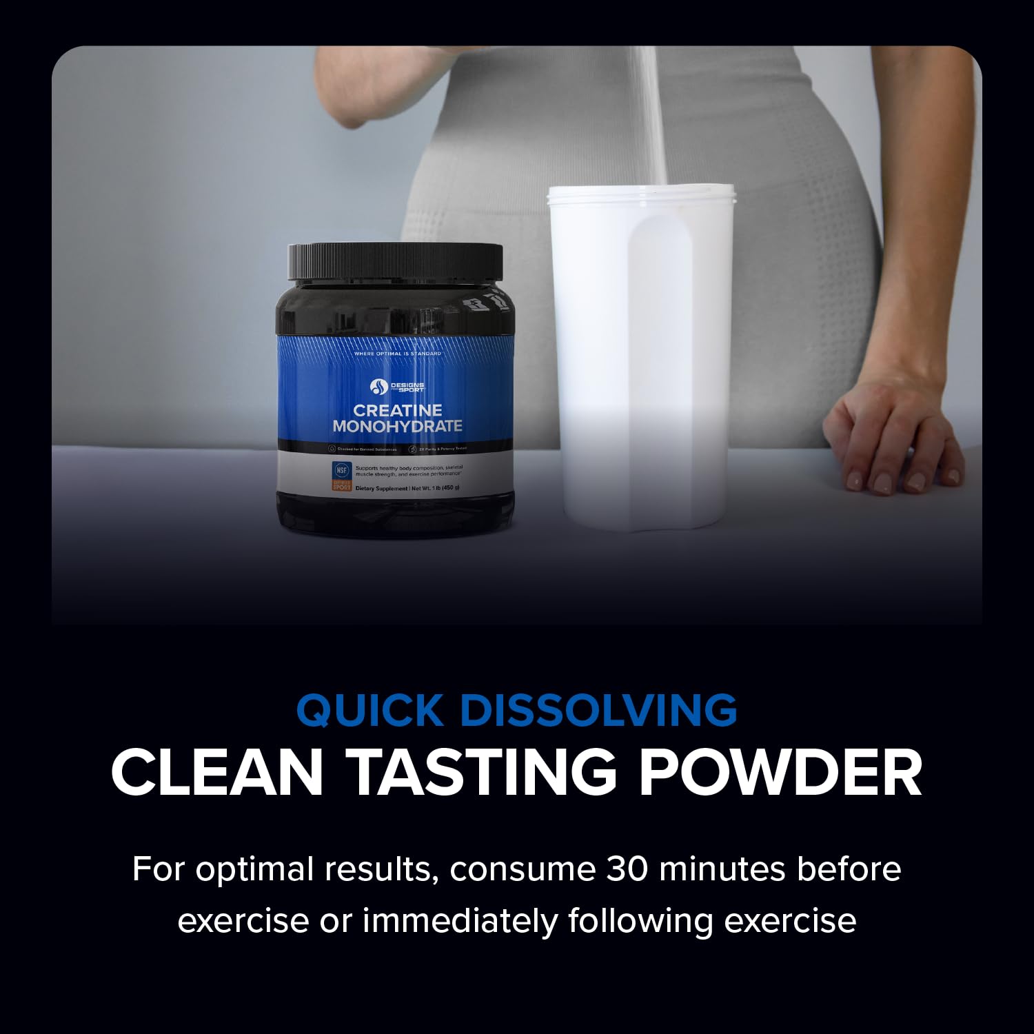 Designs for Sport Micronized Creatine Monohydrate Unflavored Powder - NSF Certified for Sport, 90 Servings, Supports Muscle Recovery, Brain Health, Pre and Post Workout Strength Designs for Sport buy supplements canada