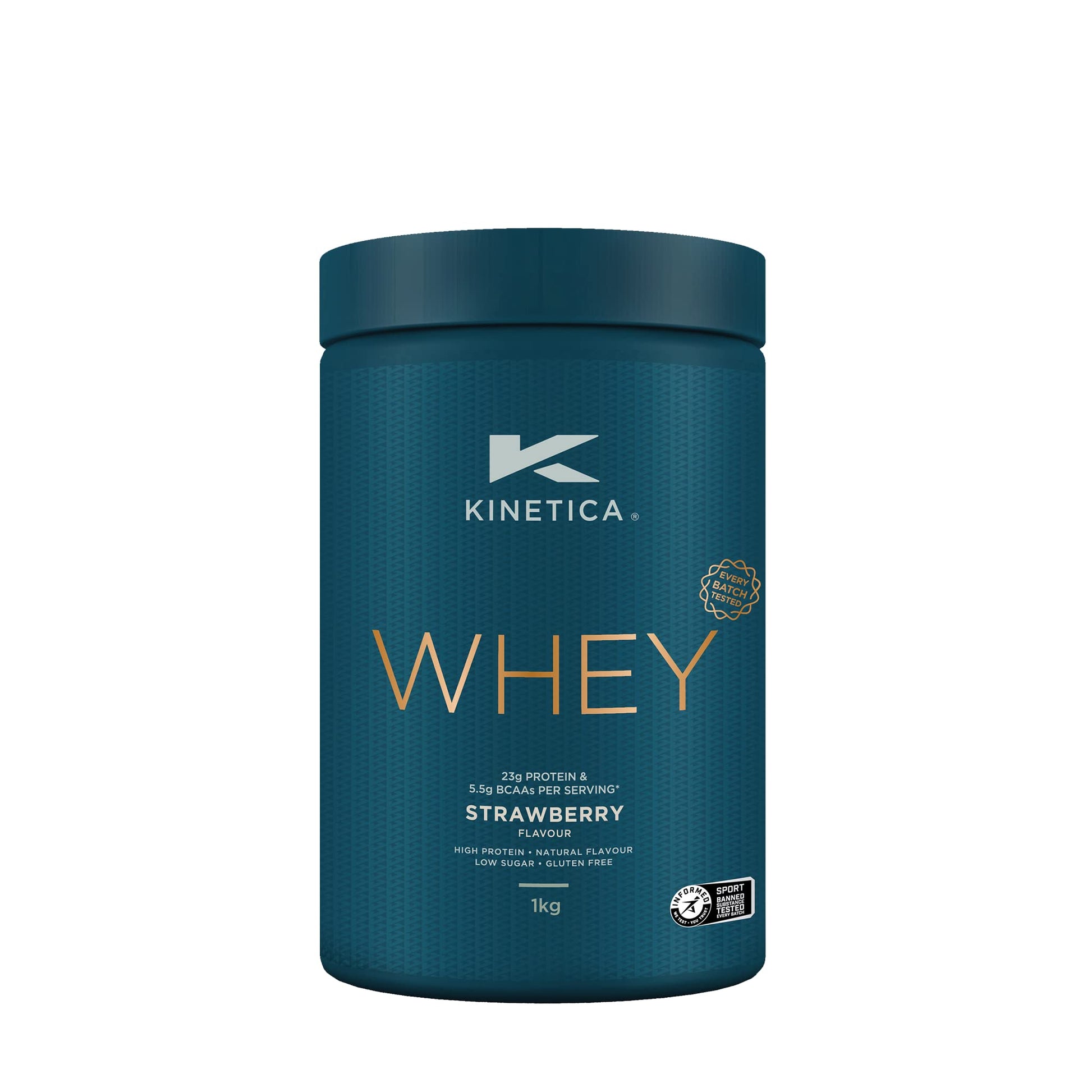 Kinetica Premium Whey Protein Powder | Grass Fed | Strawberry | 1kg | 33 Servings Kinetica buy supplements canada