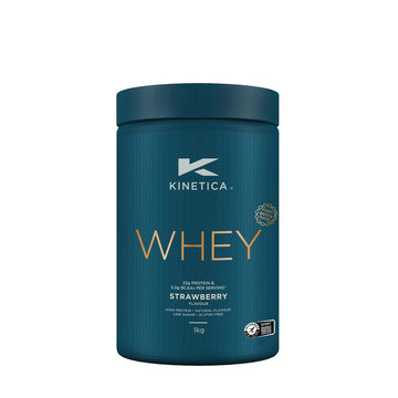 Kinetica Premium Whey Protein Powder | Grass Fed | Strawberry | 1kg | 33 Servings Kinetica buy supplements canada
