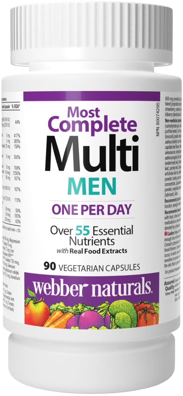 Webber Naturals Men's Most Complete Multi, 90 Vegetarian Capsules Webber Naturals buy supplements canada