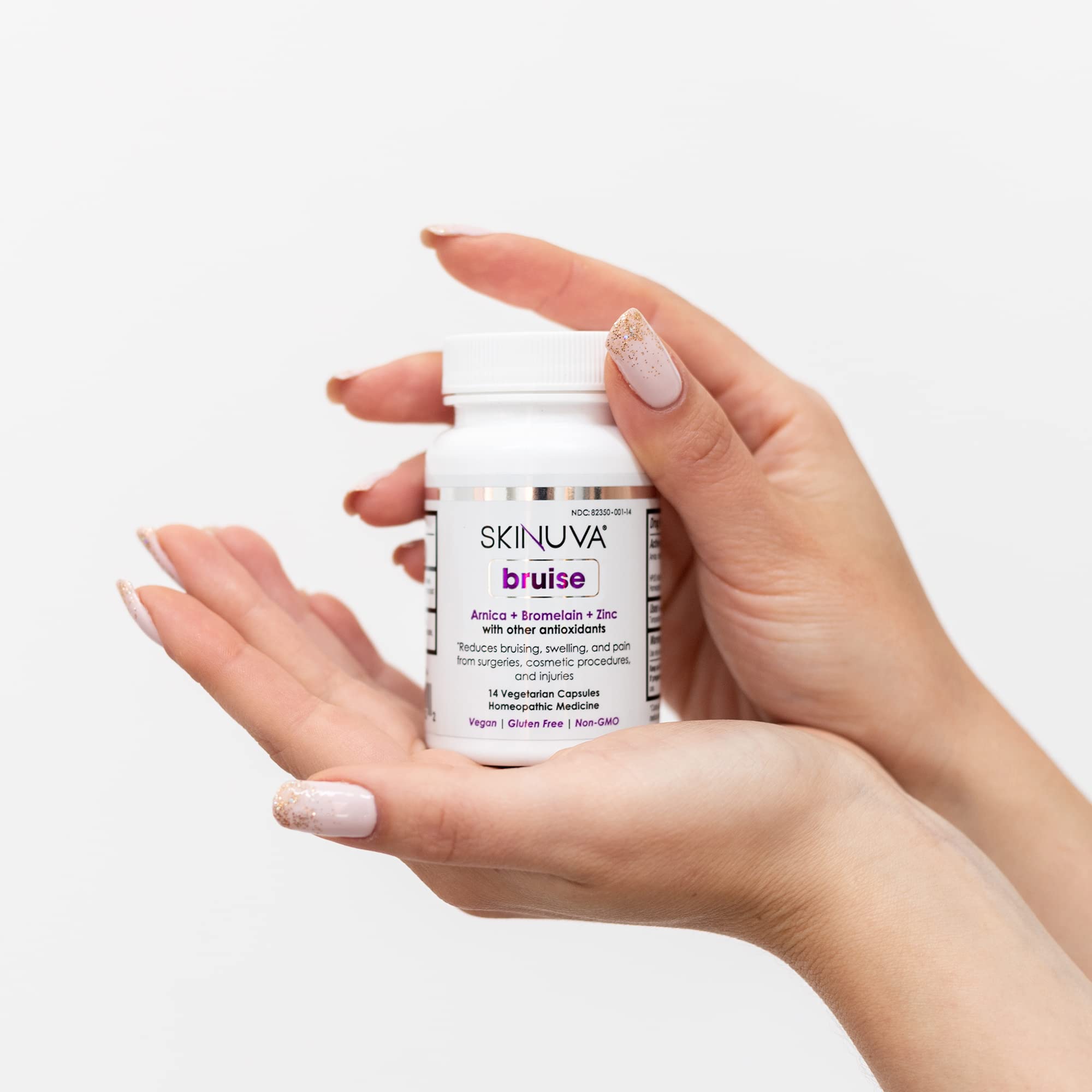 Skinuva® Bruise - Supplement for Bruising and Swelling - A Homeopathic Bruise Remedy Formulated with Arnica, Bromelain & Zinc - 14 Capsules (7-Day Treatment) Skinuva buy supplements canada