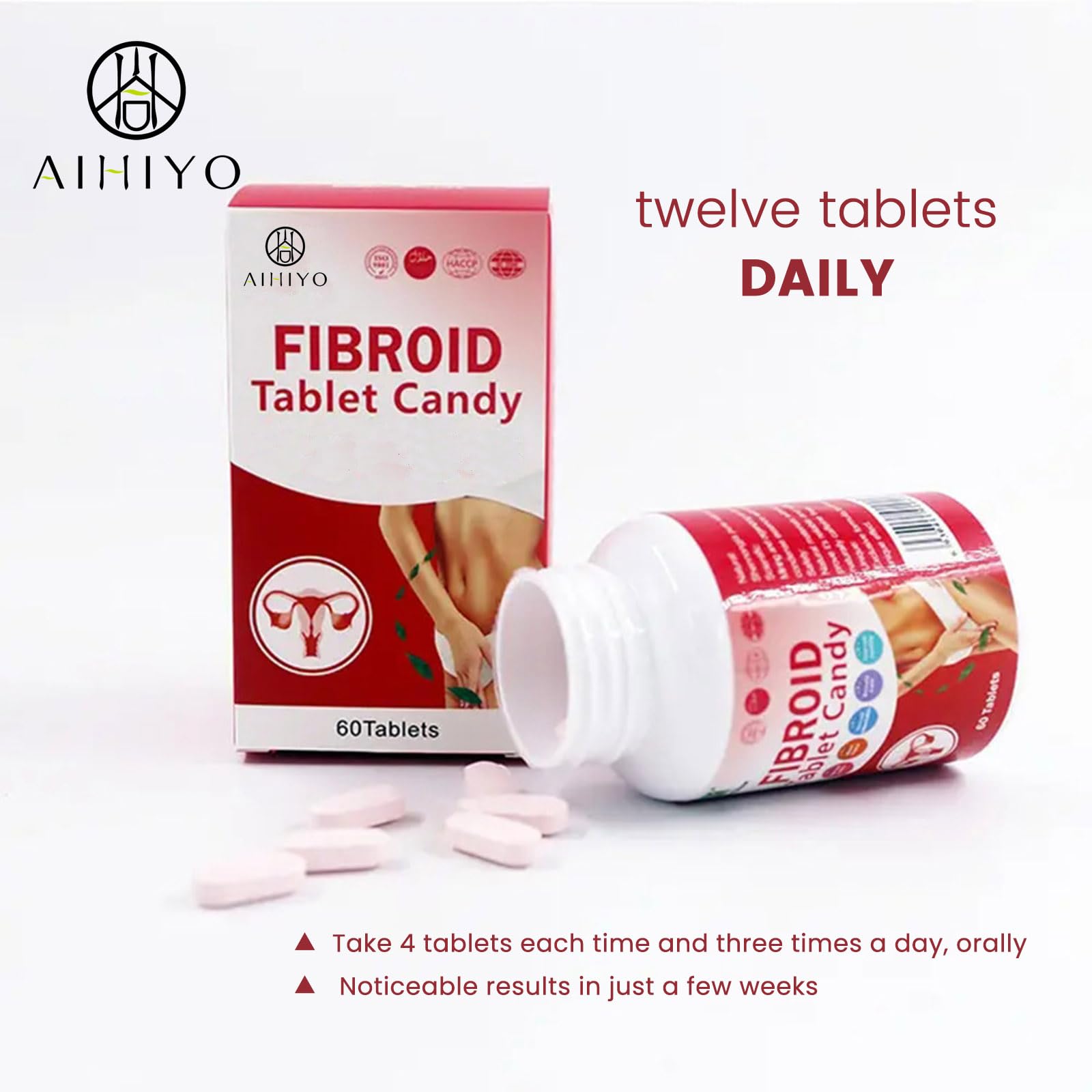 AIHIYO Herbal Tablets for Women's Wellness, 1000mg Pill Supplement, Supports Menstrual Comfort & Hormonal Balance, 60 Tablets AIHIYO buy supplements canada