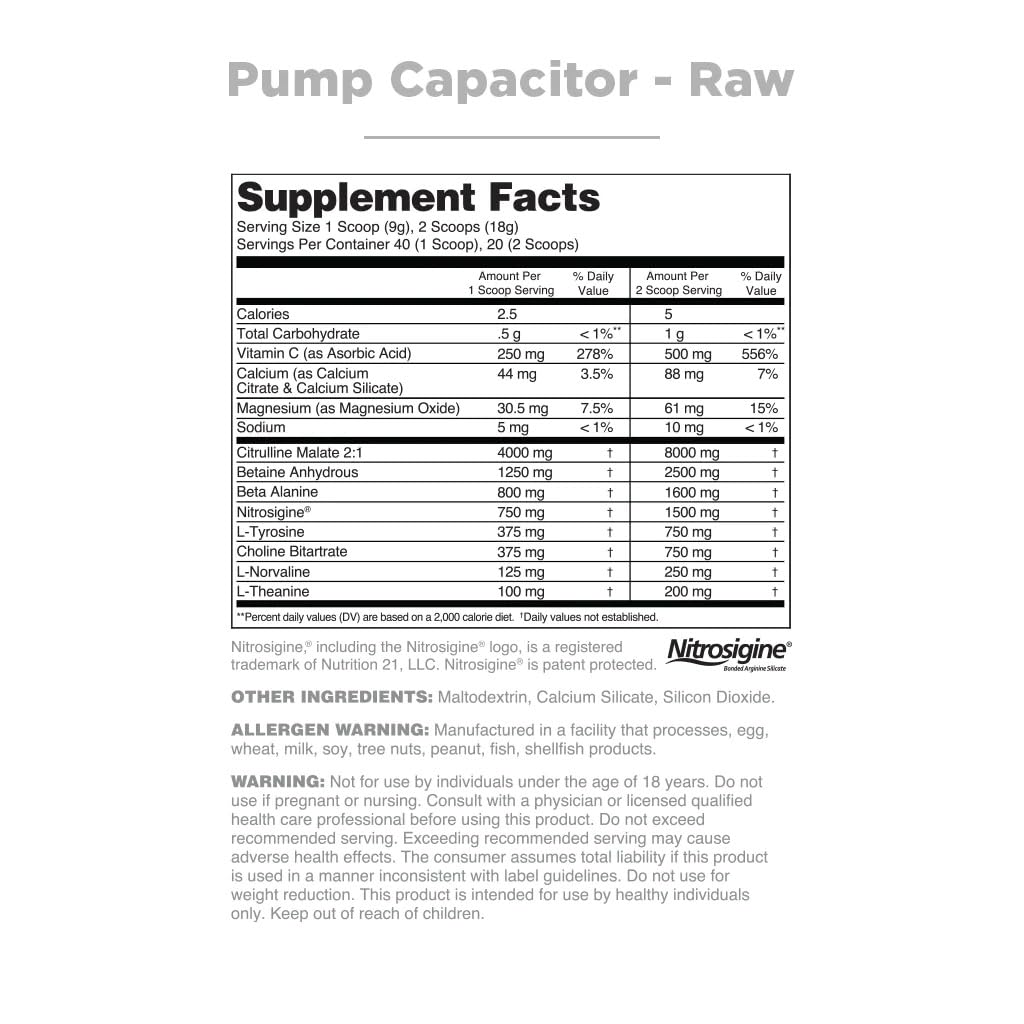 Nutrithority Pump Capacitor Non-Stimulant Sugar-Free Pre Workout for Men & Women Nutrithority buy supplements canada