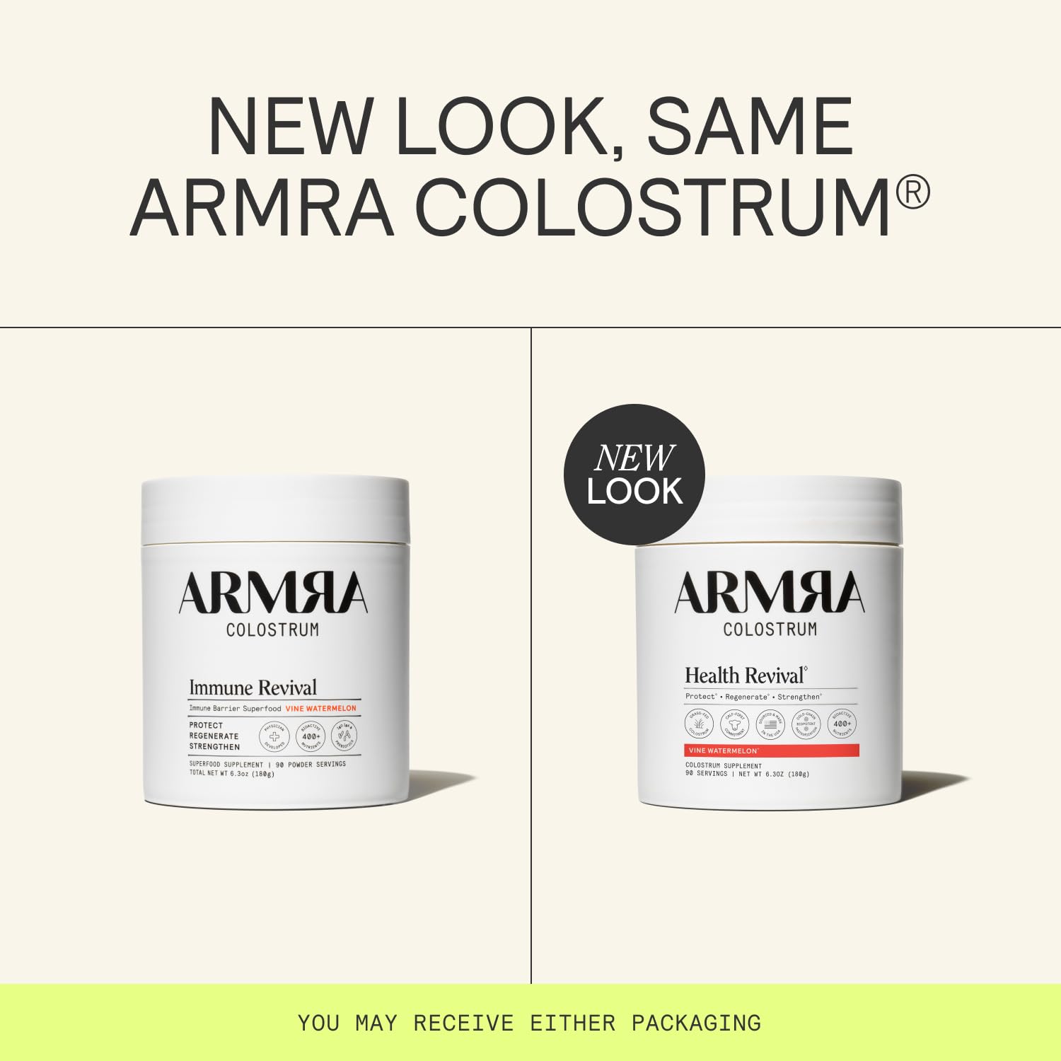 ARMRA Colostrum Powder | Vine Watermelon | Gut Health & Bloating | Skin & Hair | Immunity | Keto, Gluten & Fat-Free | 90 Servings ARMRA buy supplements canada
