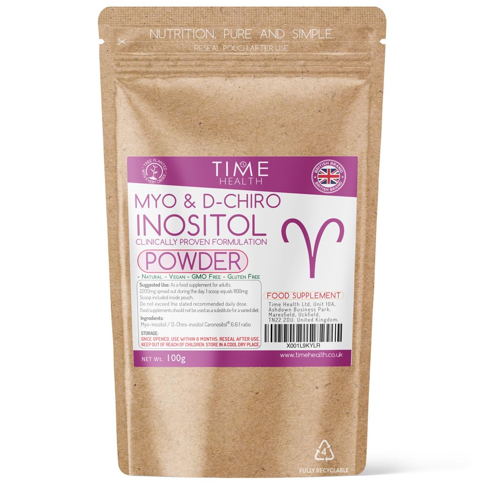Myo & D Chiro Inositol Powder - Clinically Proven - PCOS Support - 6X More D Chiro Time Health buy supplements canada