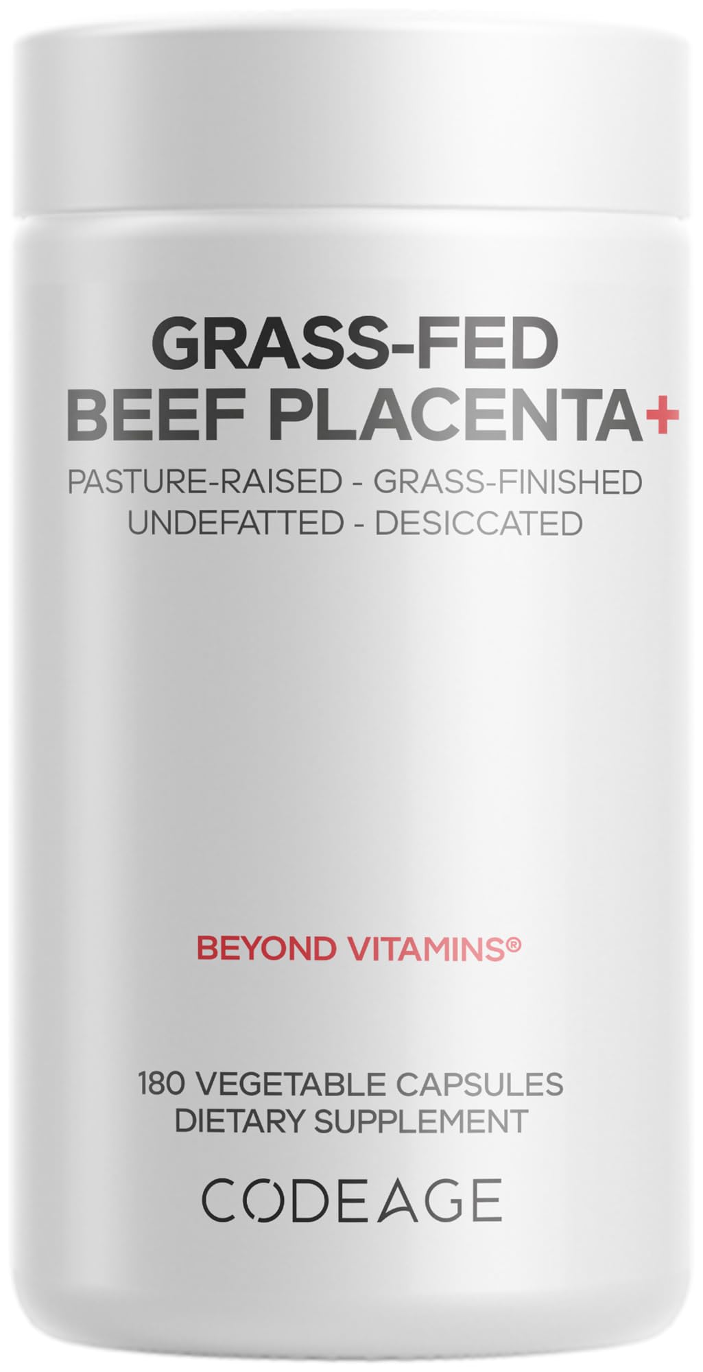 Codeage Grass-Fed Beef Placenta Supplement - Bovine Placenta – Pasture-Raised, Grass-Finished, Undefated, Desiccated - Non-GMO - 180 Capsule Codeage buy supplements canada