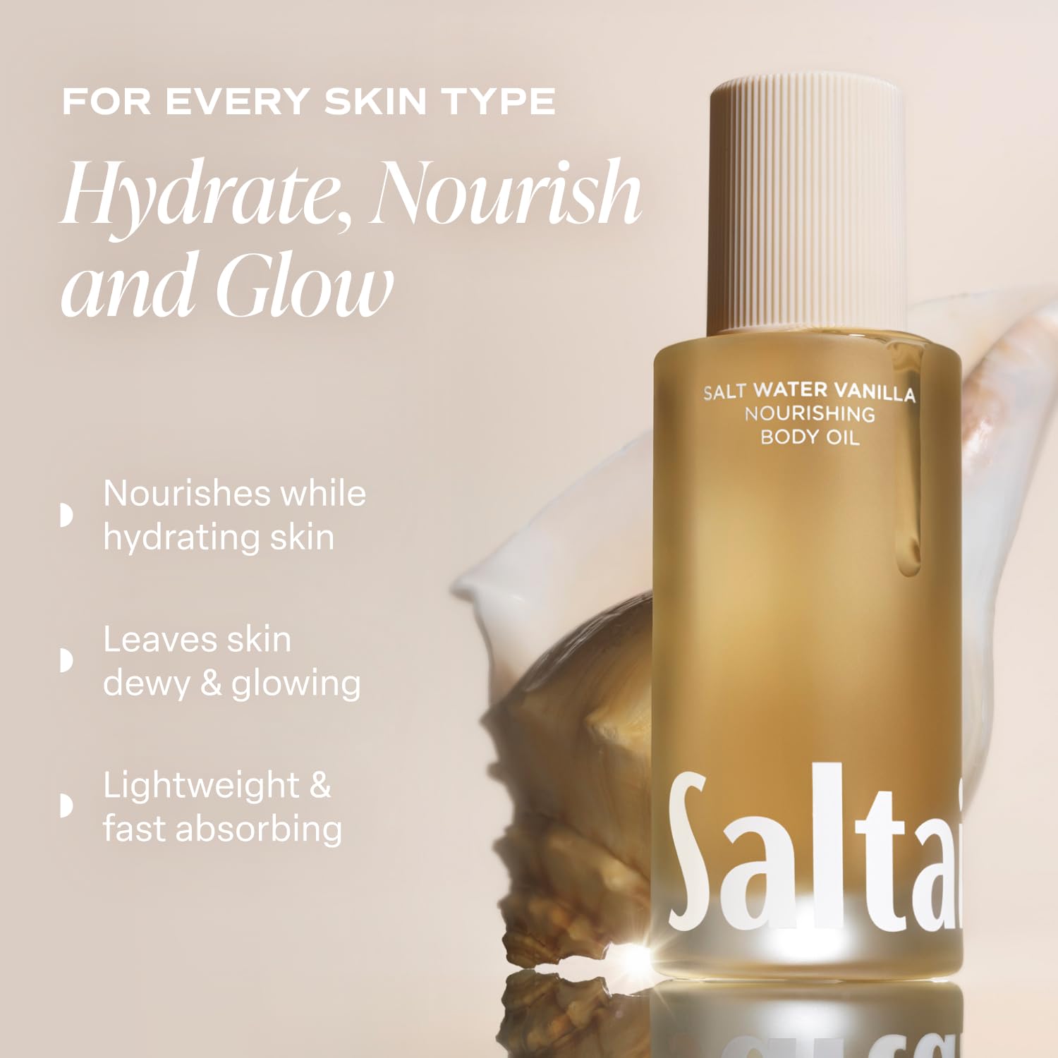 Saltair Body Oil - Luxurious Salt Water Vanilla After Shower and Bath Oil for Women and Men. Botanical, Non-Greasy Saltair buy supplements canada