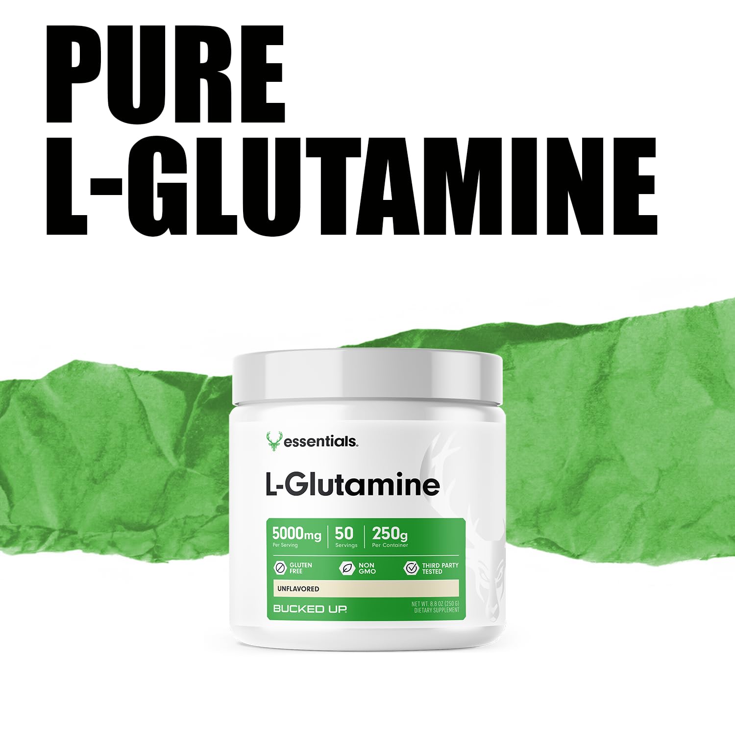 Bucked Up L-Glutamine (5000mg), Essentials (50 Servings, 250 Grams) Bucked Up buy supplements canada