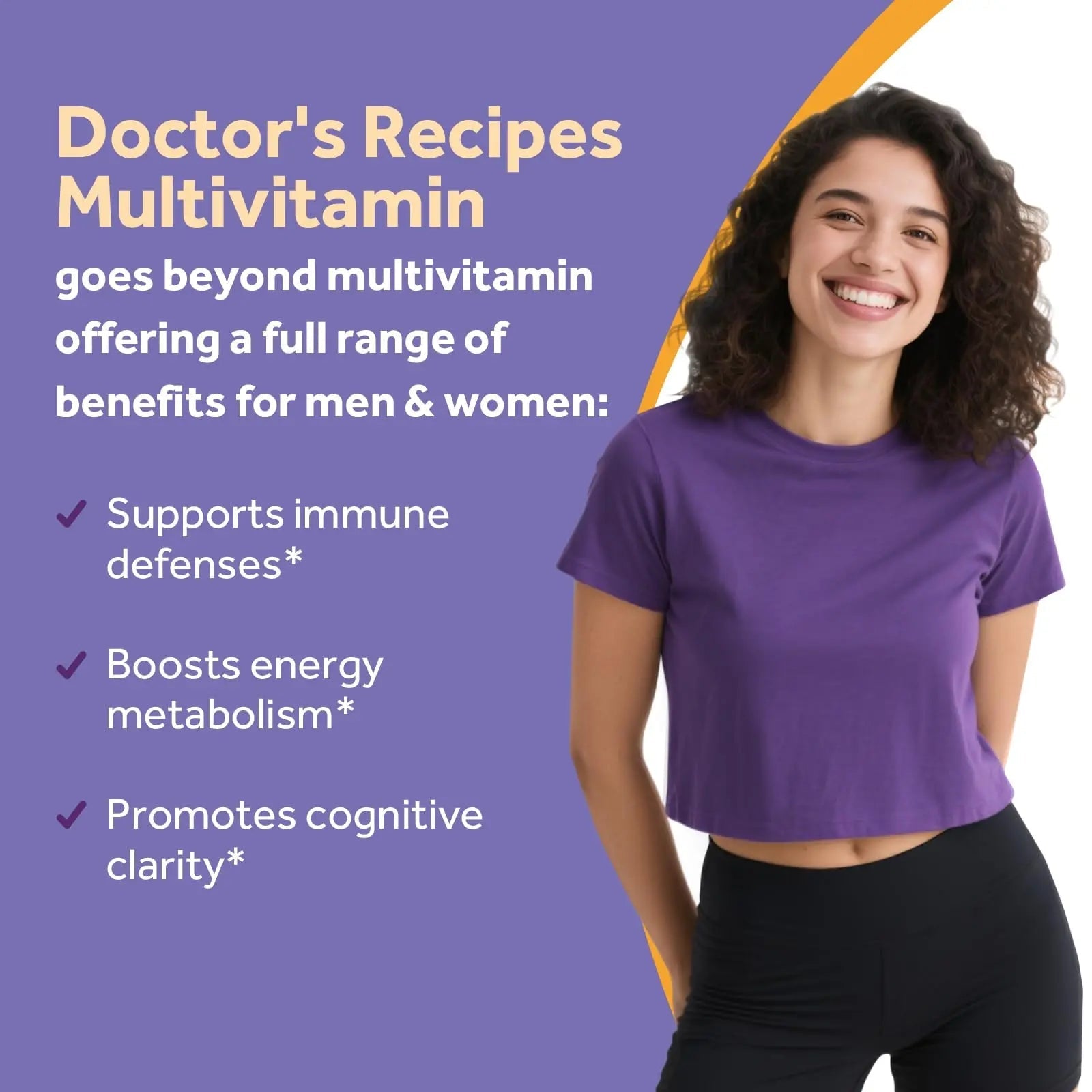 Doctor's Recipes Multivitamin for Women & Men, Immune, Energy & Brain Health Support, Vitamin A, C, D3, E, B6, B12, Folic Acid Doctor's Recipes buy supplements canada