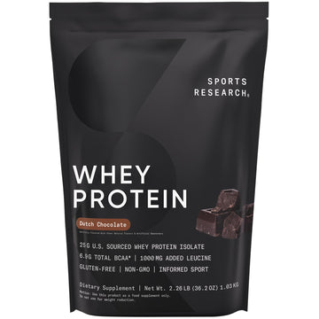 Sports Research Whey Protein Isolate - Sports Nutrition Protein Powder 25g per Serving Sports Research buy supplements canada