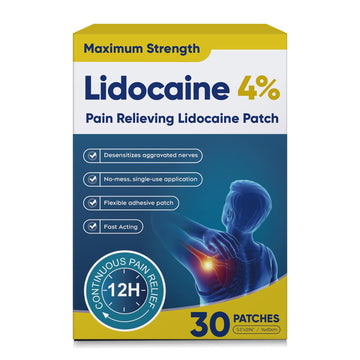 Teemofe 4% Lidocaine Pain Relief Patches – Maximum OTC Strength, Fast-Acting Targeted Relief, 30 Count, for Muscle & Joint Discomfort-0306 Teemofe buy supplements canada