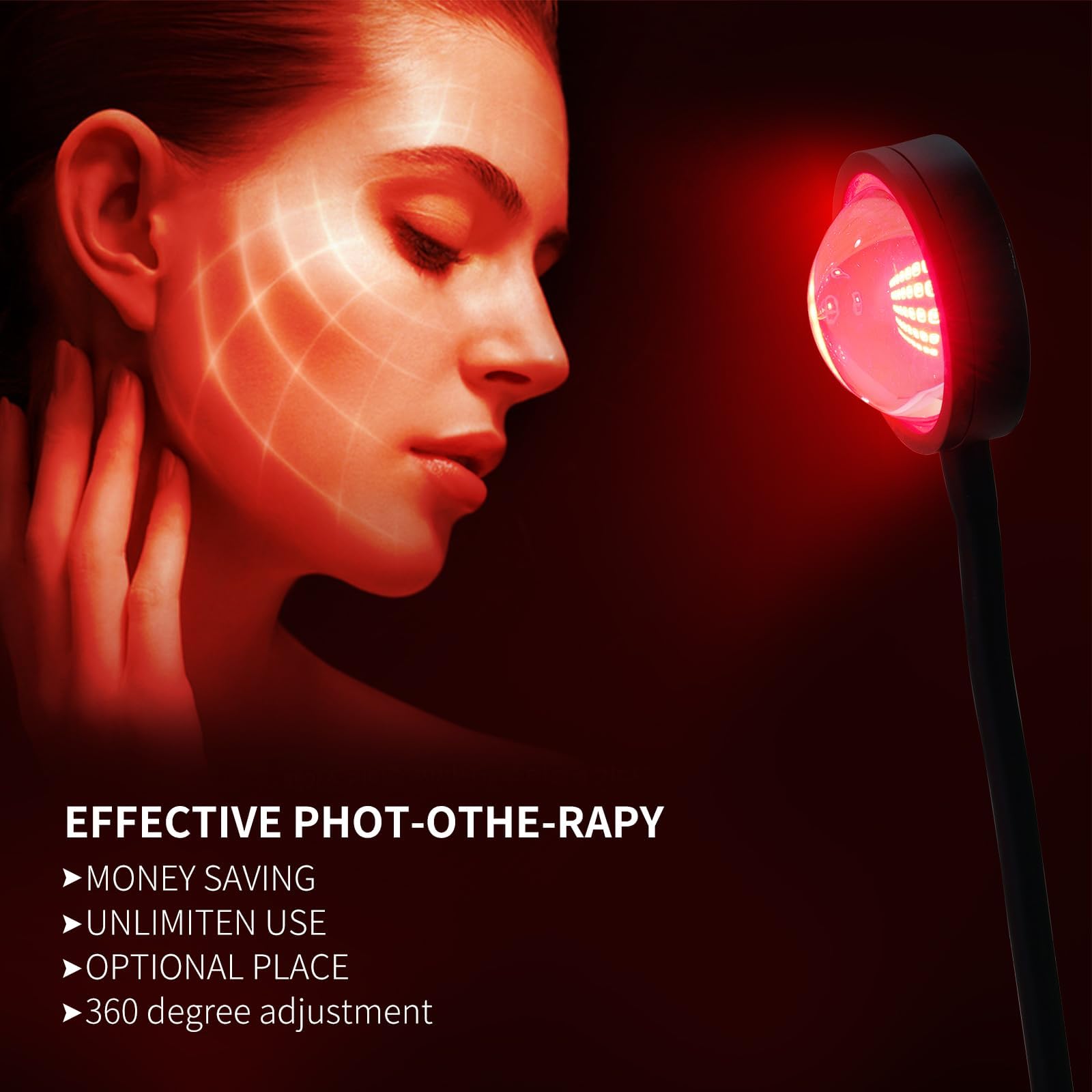 WTINTELL Red Light Therapy for Face, 660nm LED Red Light Therapy Light with Clip, Suitable WTINTELL buy supplements canada
