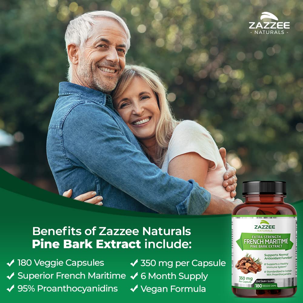 Zazzee Extra Strength French Maritime Pine Bark Extract, 350 mg Per Capsule Zazzee buy supplements canada