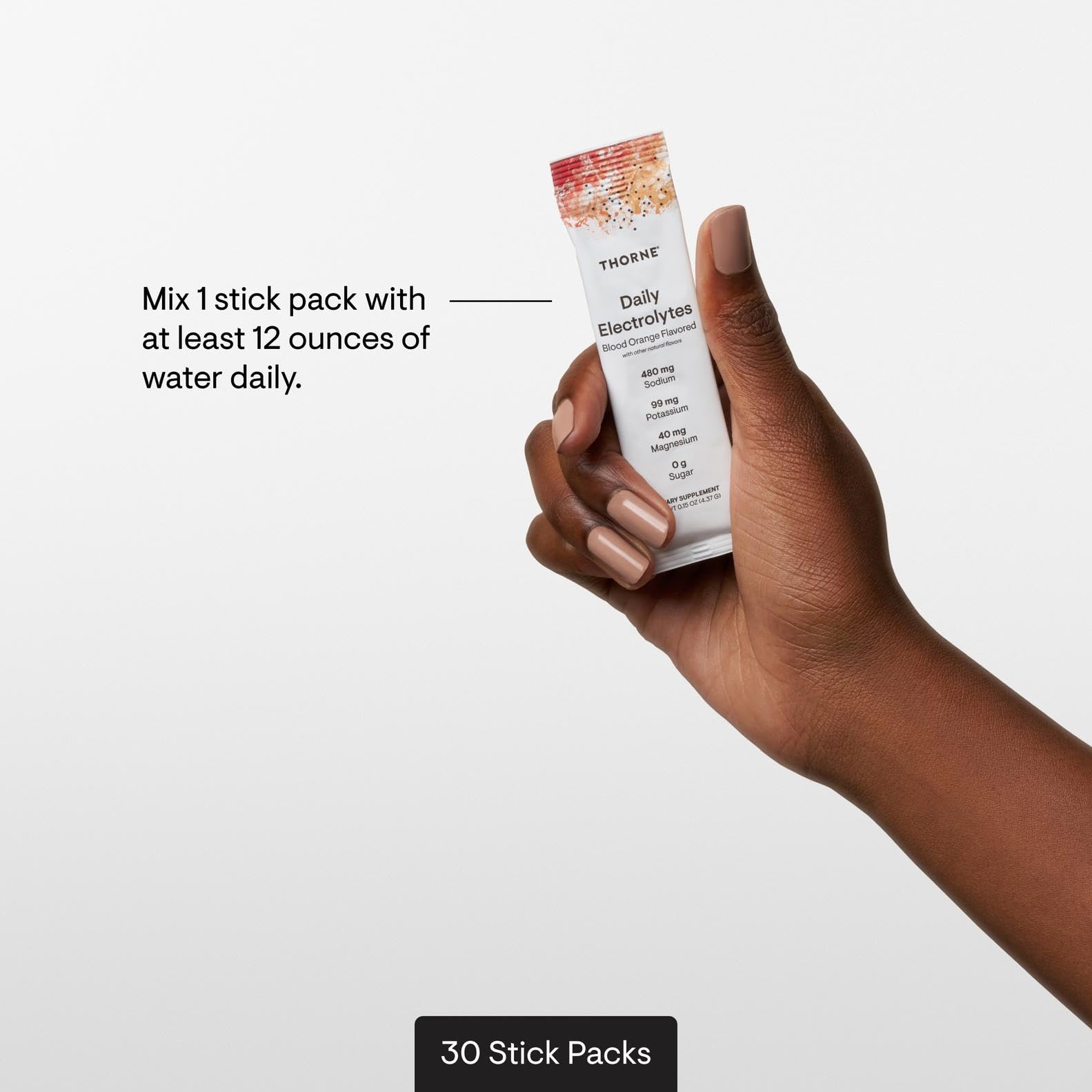 THORNE - Daily Electrolytes - Zero Sugar & Low-Calorie Electrolyte Powder Drink Mix - Flavors Derived from Natural Sources - NSF Certified for Sport - Blood Orange - 30 Stick Packs THORNE buy supplements canada
