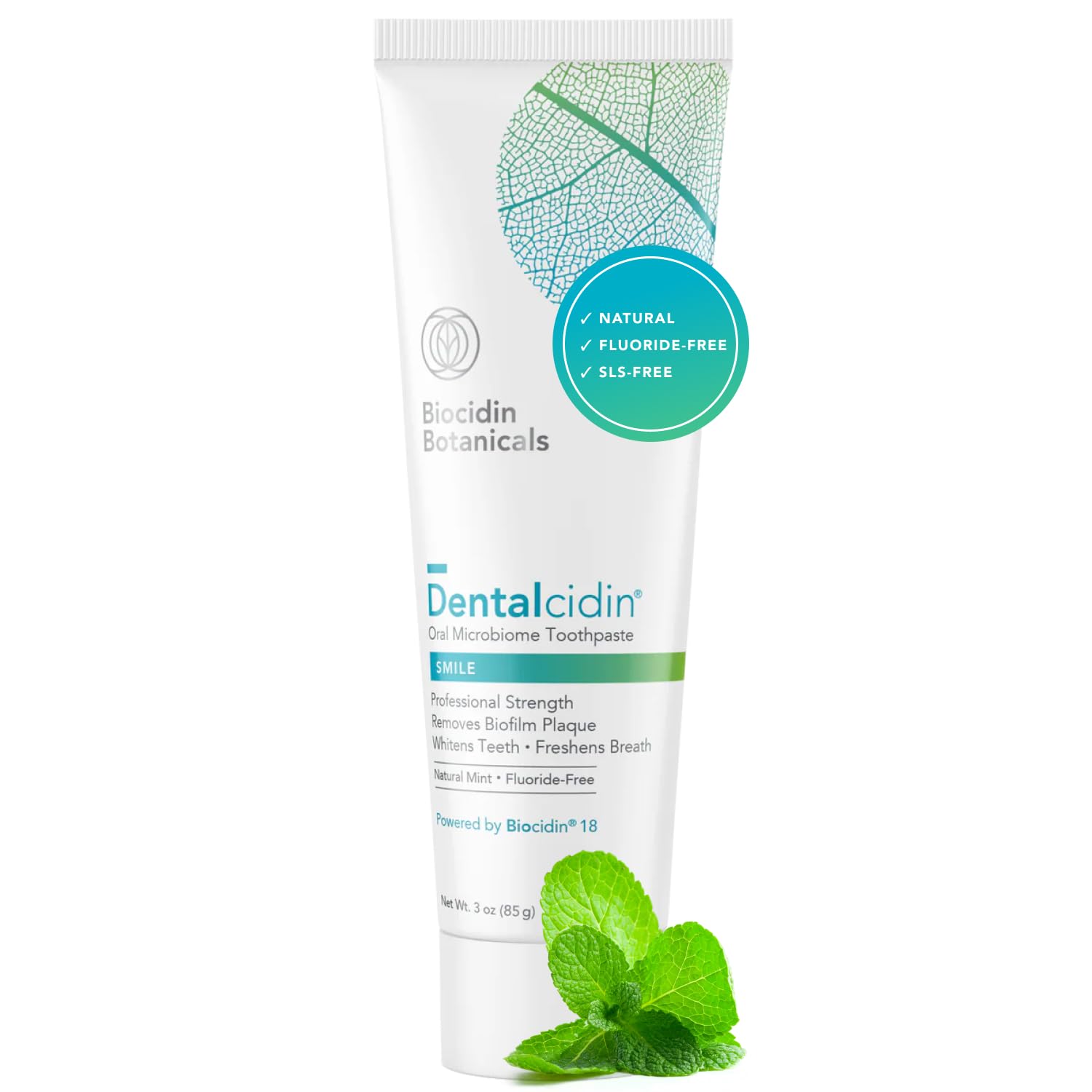 Biocidin Dentalcidin Fluoride Free Teeth Whitening Toothpaste for Adults - Plant-Based Toothpaste - Promote a Healthy Oral Microbiome, Remove Biofilm Plaque (3 Oz) Bio-Botanical Research buy supplements canada