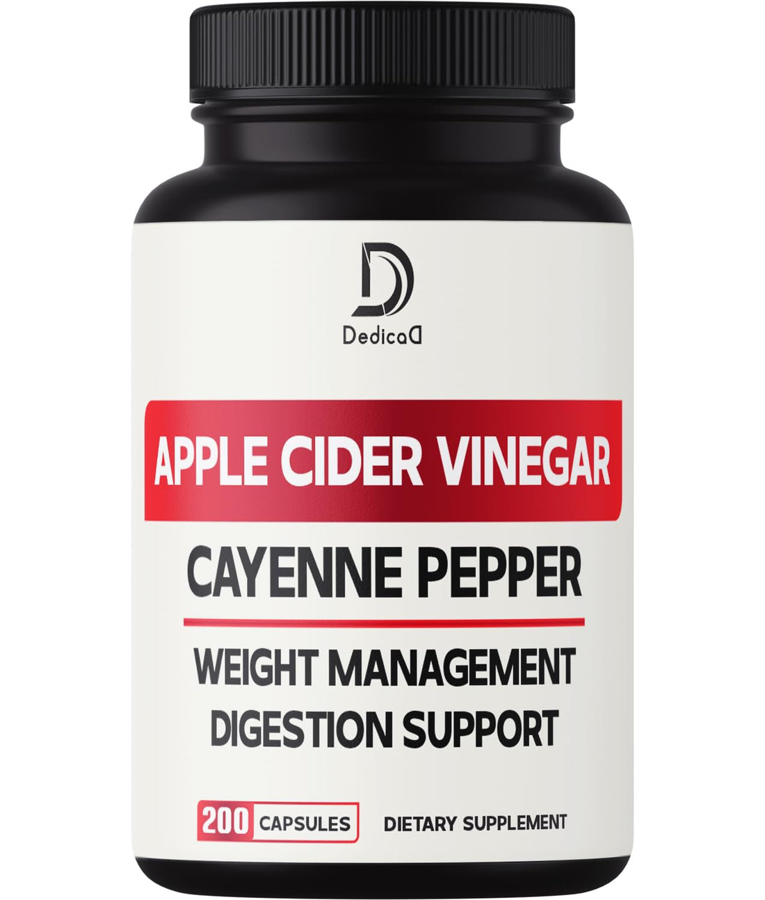 12in1 Apple Cider Vinegar Supplements - 200 Capsules with Cayenne Pepper, Grape Seed DEDICAD buy supplements canada