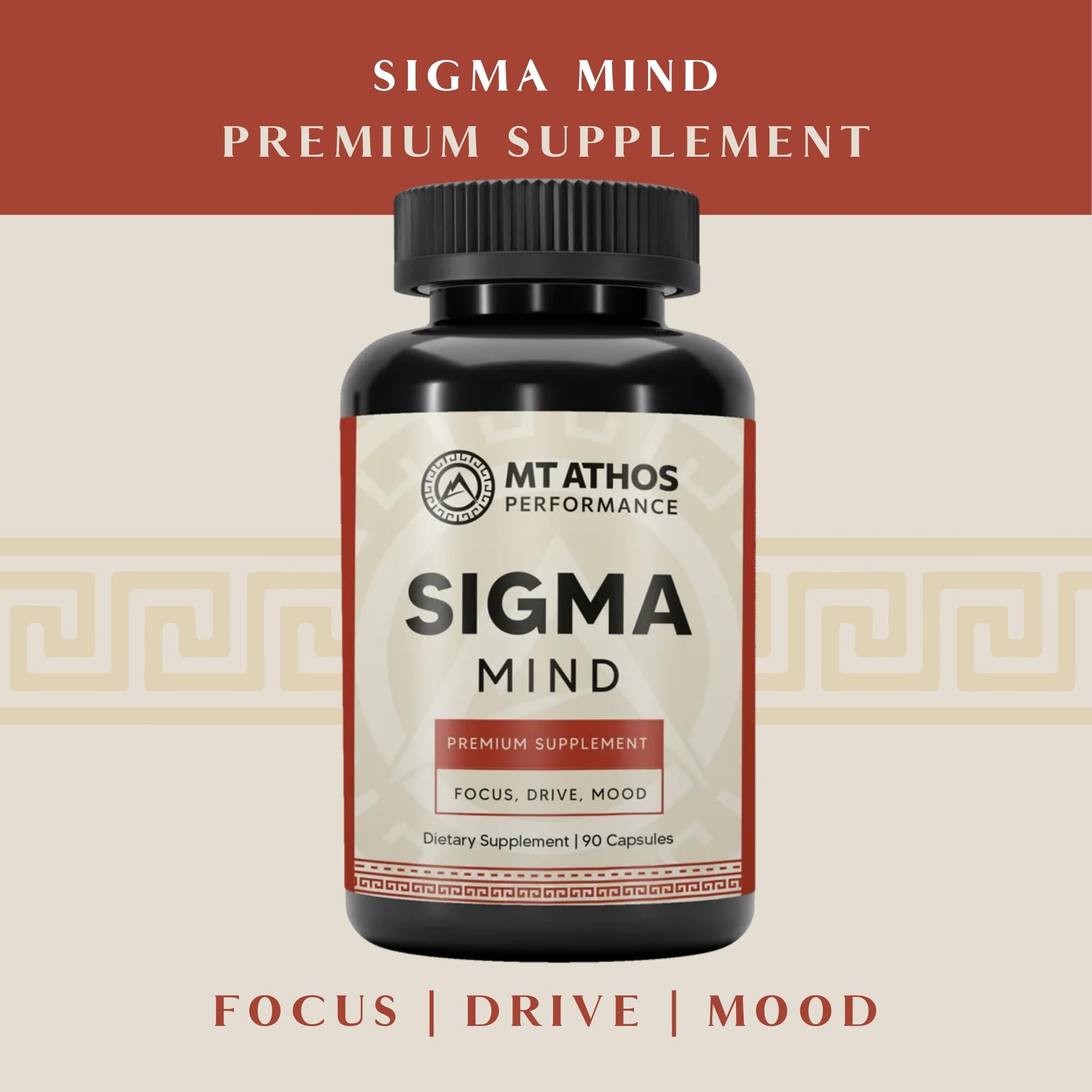 Mt. Athos Performance Sigma Mind | Potent Nootropic Formula to Support Cognitive Function, Improved Focus, Drive, and Mood | 30 Servings, 90 Capsules Mt. Athos Performance buy supplements canada