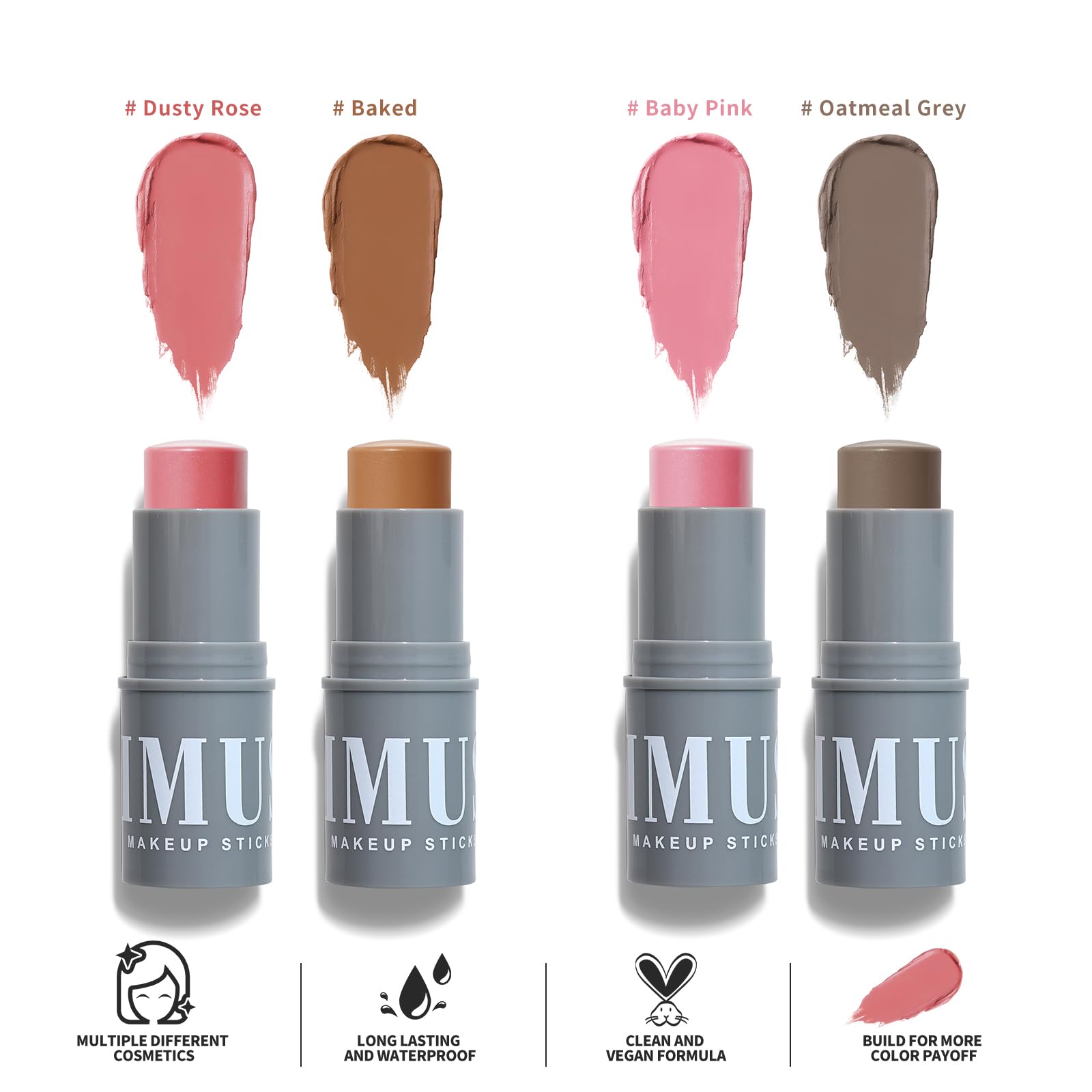 KIMUSE Cream Contour Stick Duo, Cream Blush Stick, Bronzer Shaping Stick, Creamy, Highly Pigmented, Long Lasting, Vegan Face Make Up Sticks KIMUSE buy supplements canada