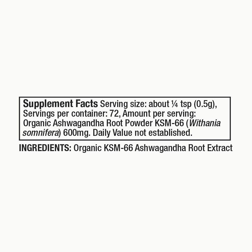 Moon Juice Organic Ashwagandha Supplement - Ashwagandha KSM-66 Root Powder Extract (15:1 Full-Spectrum) for Stress, Focus & Mood - Vegan, Non-GMO, Gluten-Free - 1.3 oz, 72 Servings Moon Juice buy supplements canada