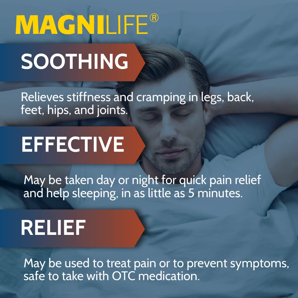 MagniLife Muscle Cramp Pain Relief Quick-Dissolve Tablets, 125 Count, Quinine-Free Homeopathic Medicine for Leg, Foot, Hip, Joint & Back Pain Relief, Helps Ease Muscle Ache, Cramping & Stiffness MagniLife buy supplements canada