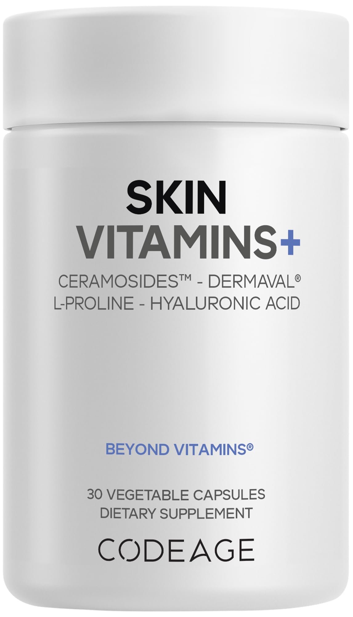 Codeage Skin Vitamins+ Supplement – Ceramosides, Dermaval, Hyaluronic Acid, Coffeeberry, Vitamin C – Skin Elasticity, Wrinkle & Moisture Support – Liposomal Delivery – Non-GMO, 30 Capsules Codeage buy supplements canada