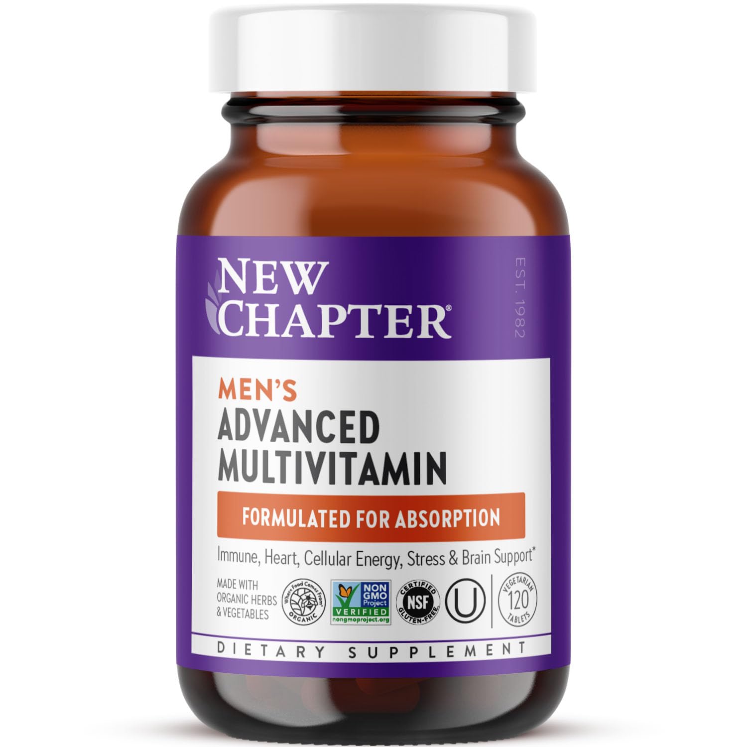 New Chapter Men's Multivitamin Advanced Formula for Stress, Brain, Immune, Heart & Energy Support, Higher Levels of Whole New Chapter buy supplements canada