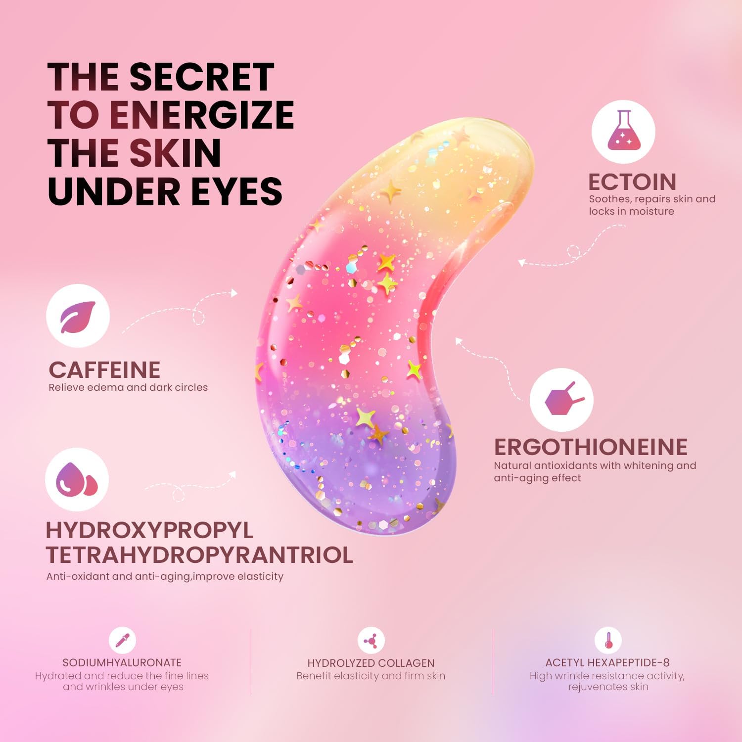 AILEORY Under Eye Patches (24 Pairs) - Tri-color Glitter Eye Gel Pads for Dark Circles, Puffy Eyes, Under eye Bags, Wrinkles AILEORY buy supplements canada
