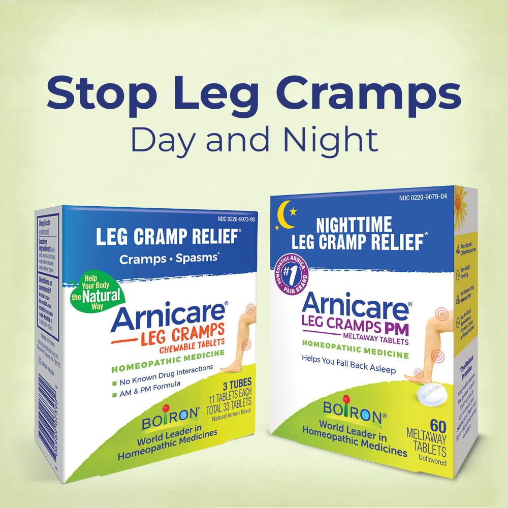 Boiron Arnicare Leg Cramps PM for Nighttime Relief from Cramping and Stiffness in Feet or Calves - 60 Tablets Boiron buy supplements canada