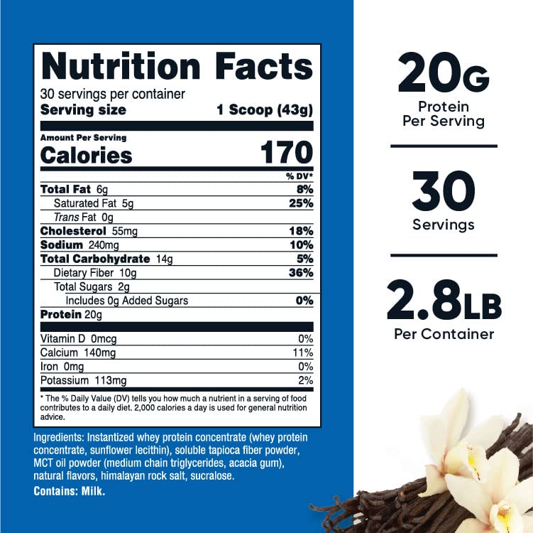 Nutricost Meal Replacement Shake Powder (Vanilla), 30 Servings - Protein, Non-GMO Nutricost buy supplements canada