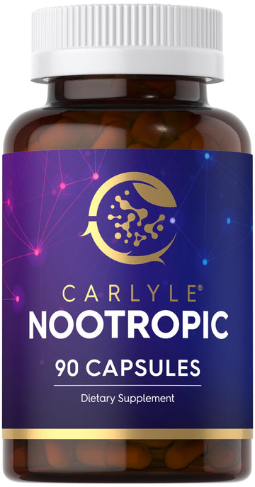 Carlyle Brain Nootropic Supplement | 90 Capsules | with Caffeine, B12, and Guarana Extract | Non-GMO & Gluten Free Carlyle buy supplements canada