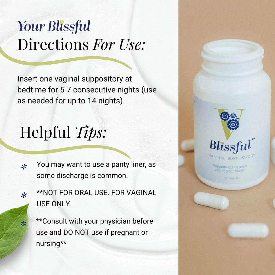 V Blissful - Boric Acid Suppositories Helps with Yeast Infections - Effective Feminine Care with Boric Acid, Perfect V Blissful buy supplements canada