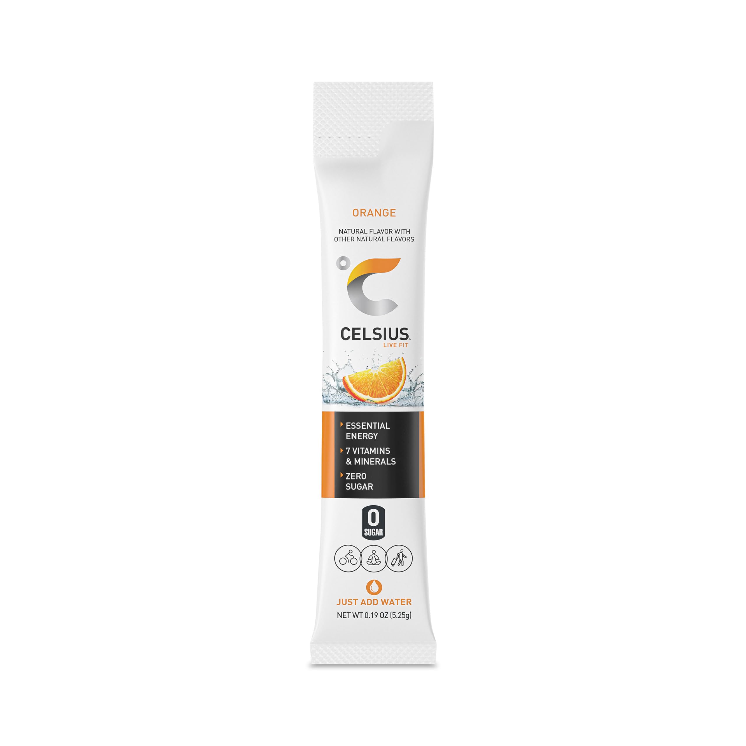 CELSIUS On-the-Go Powder Stick Zero Sugar, Orange, 2.6 Oz (14 Sticks per Pack) CELSIUS buy supplements canada